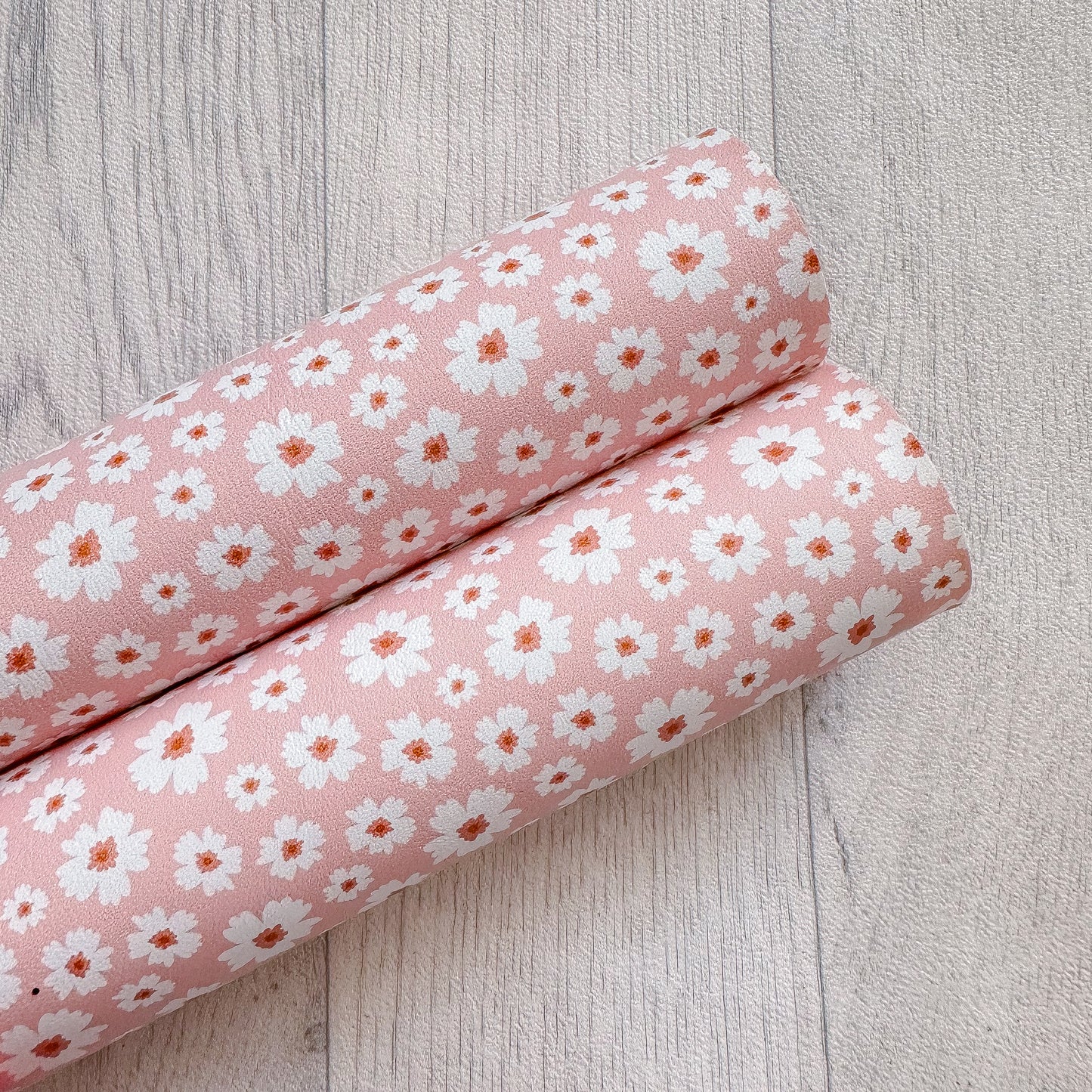 Blushed Blooms Faux Leather Sheet