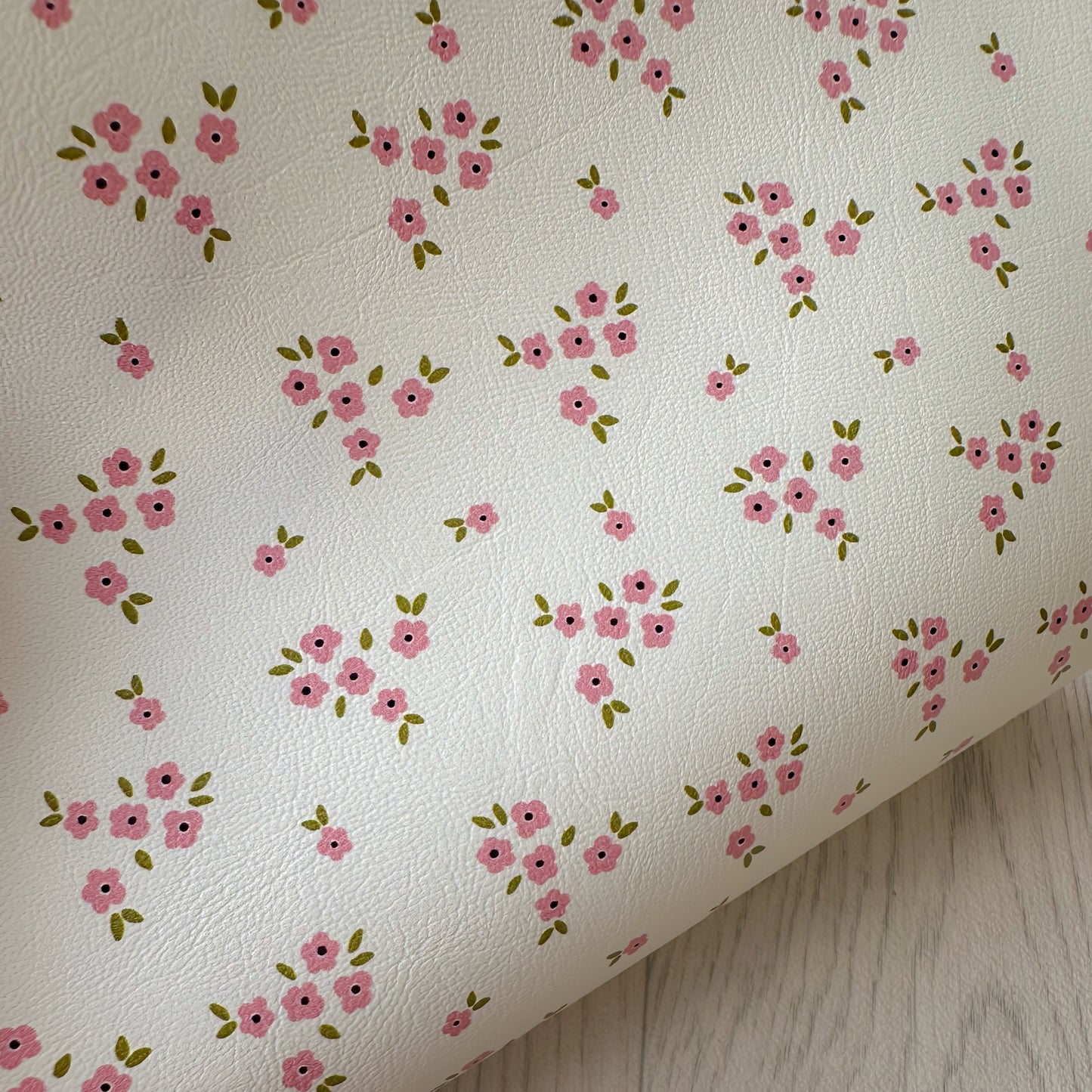 Sweet Deep Pink Blossoms Leatherette