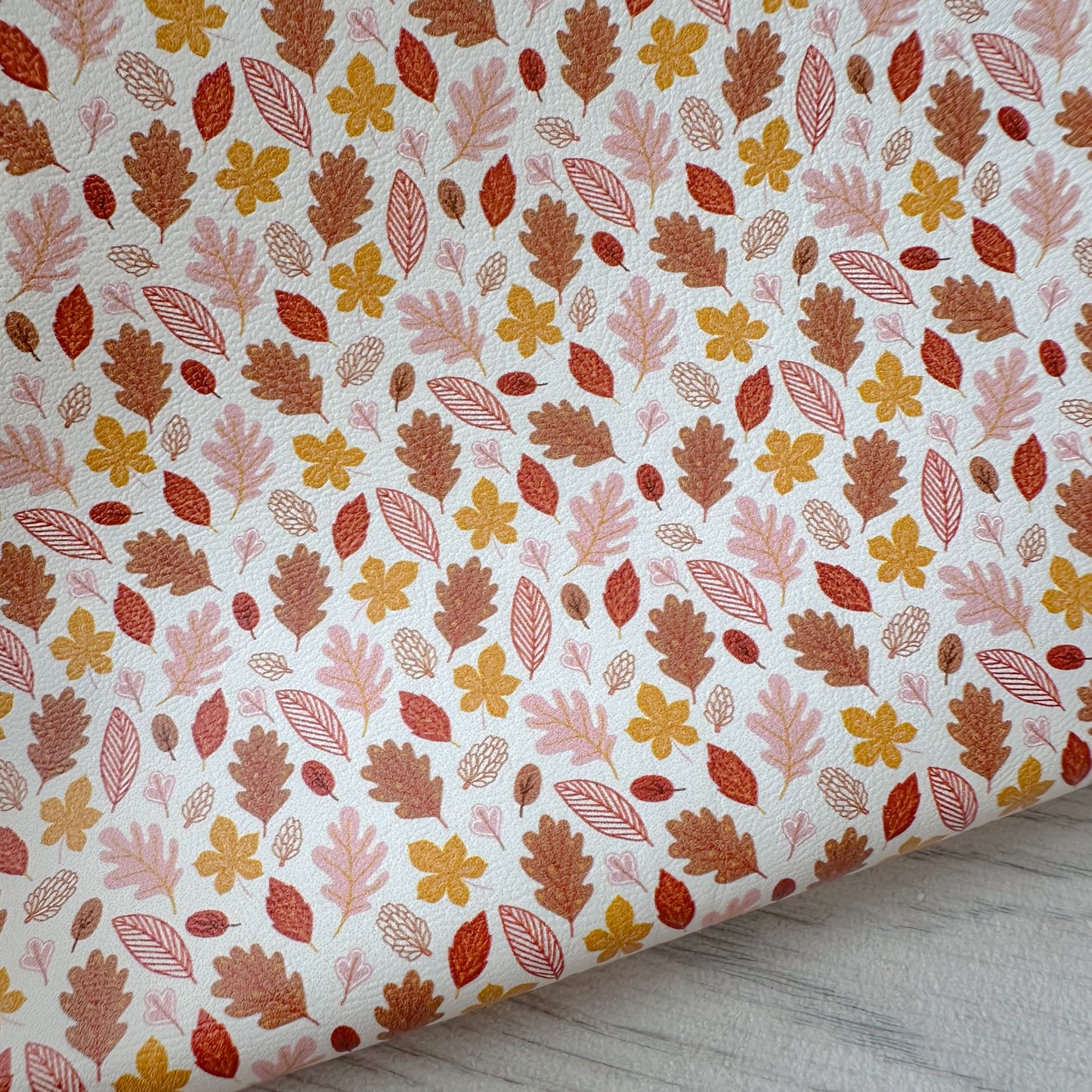 Beautiful Leaves Faux Leather Sheet