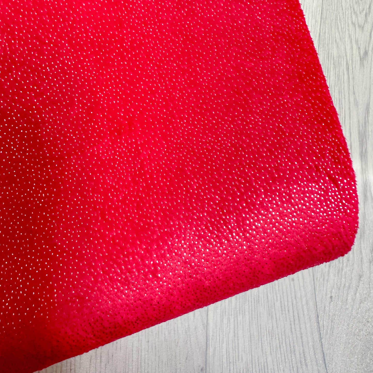 Red Gold Twinkle Velvet Fluff