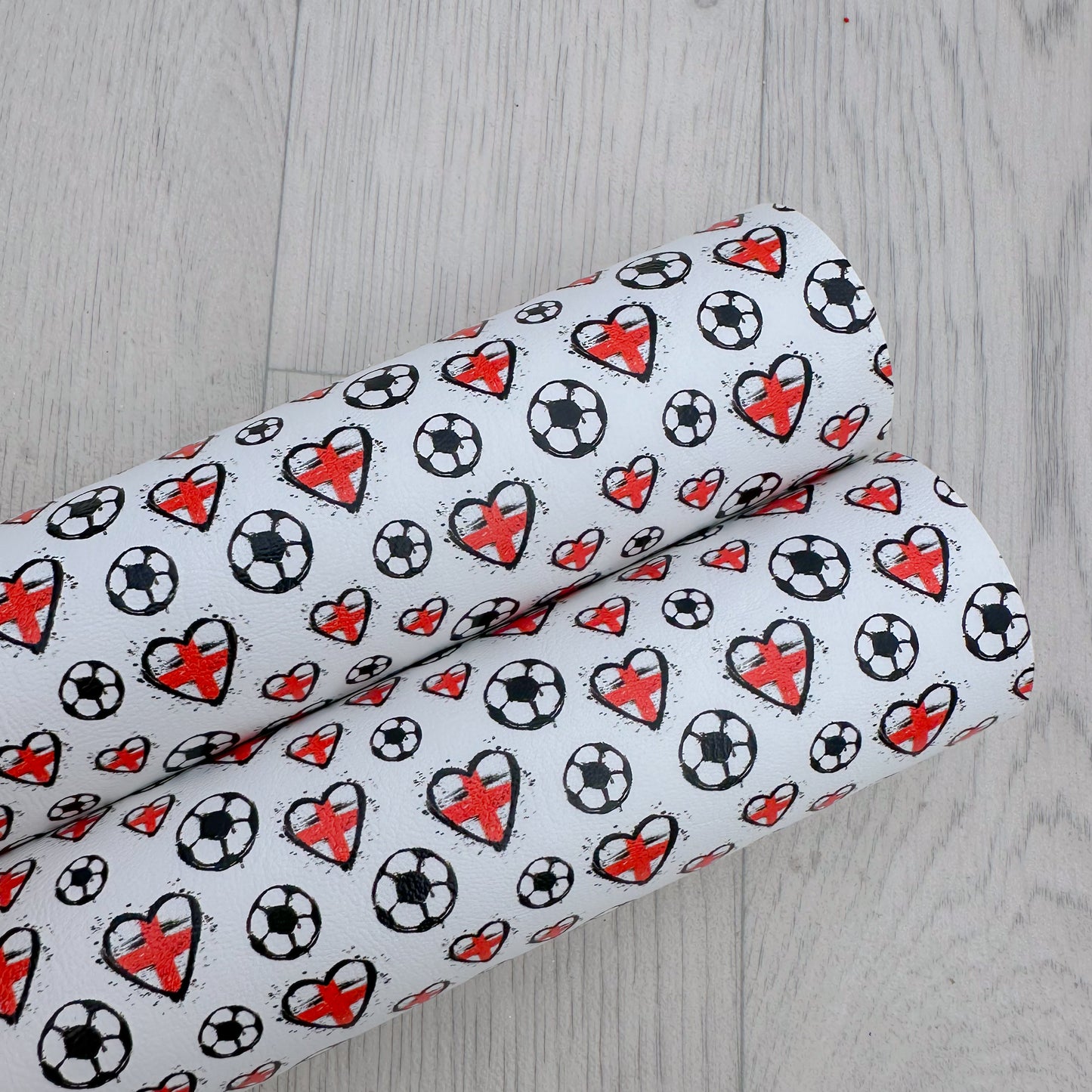 England Football Hearts Leatherette