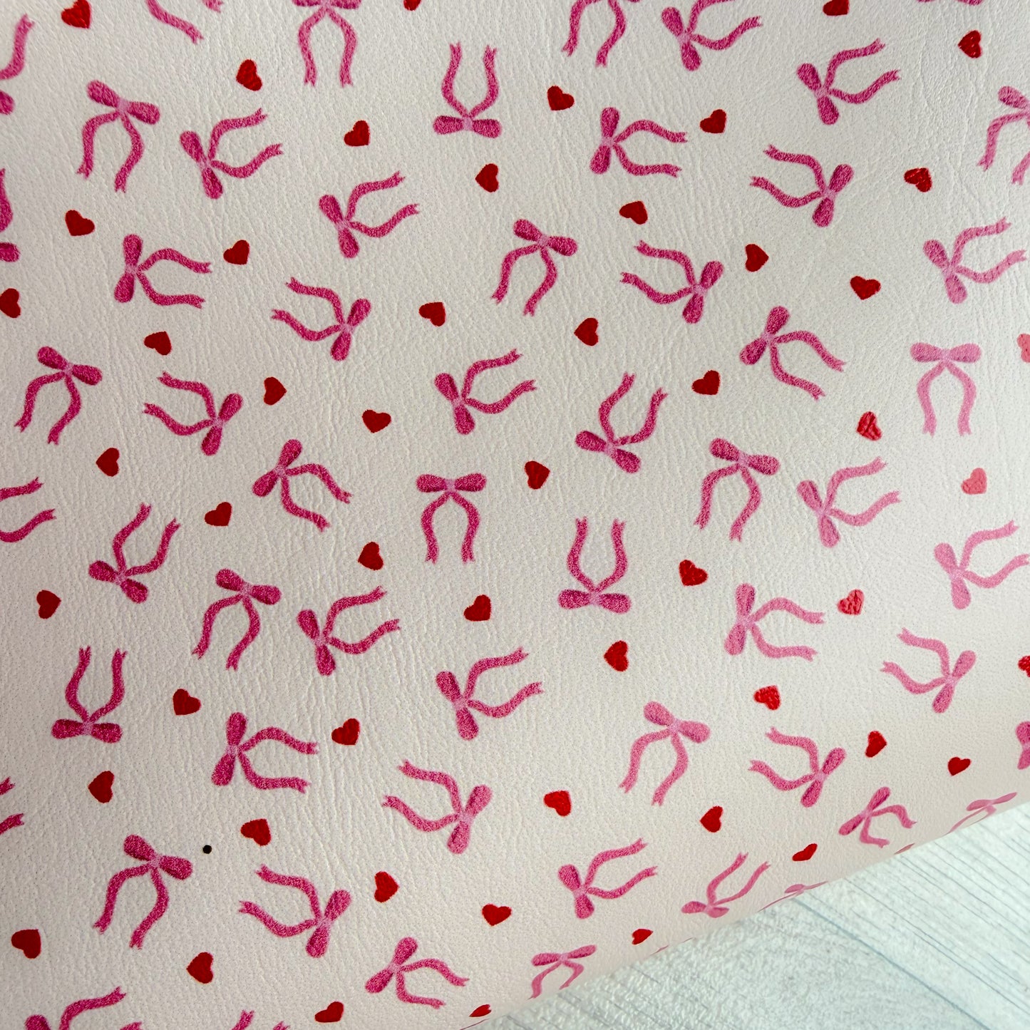Bows With Hearts Leatherette