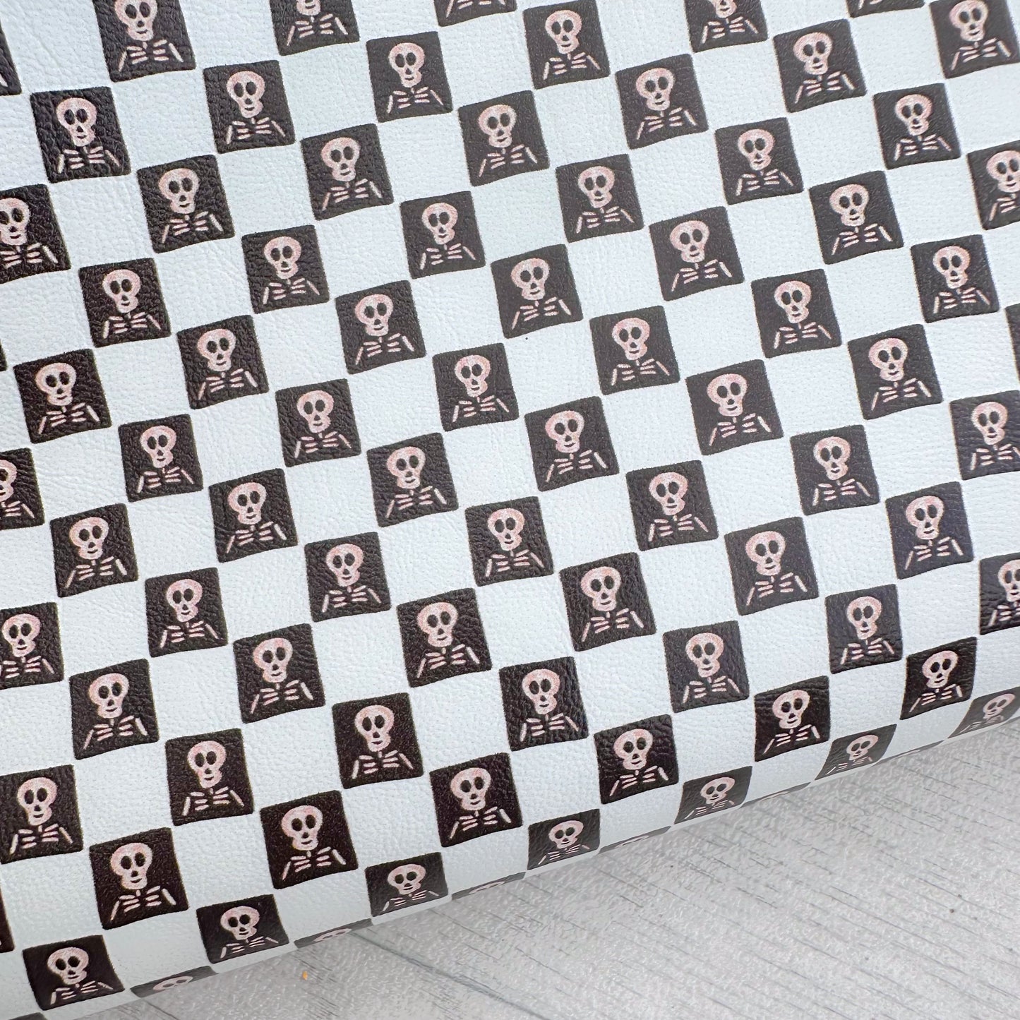 Checked Skeleton Leatherette