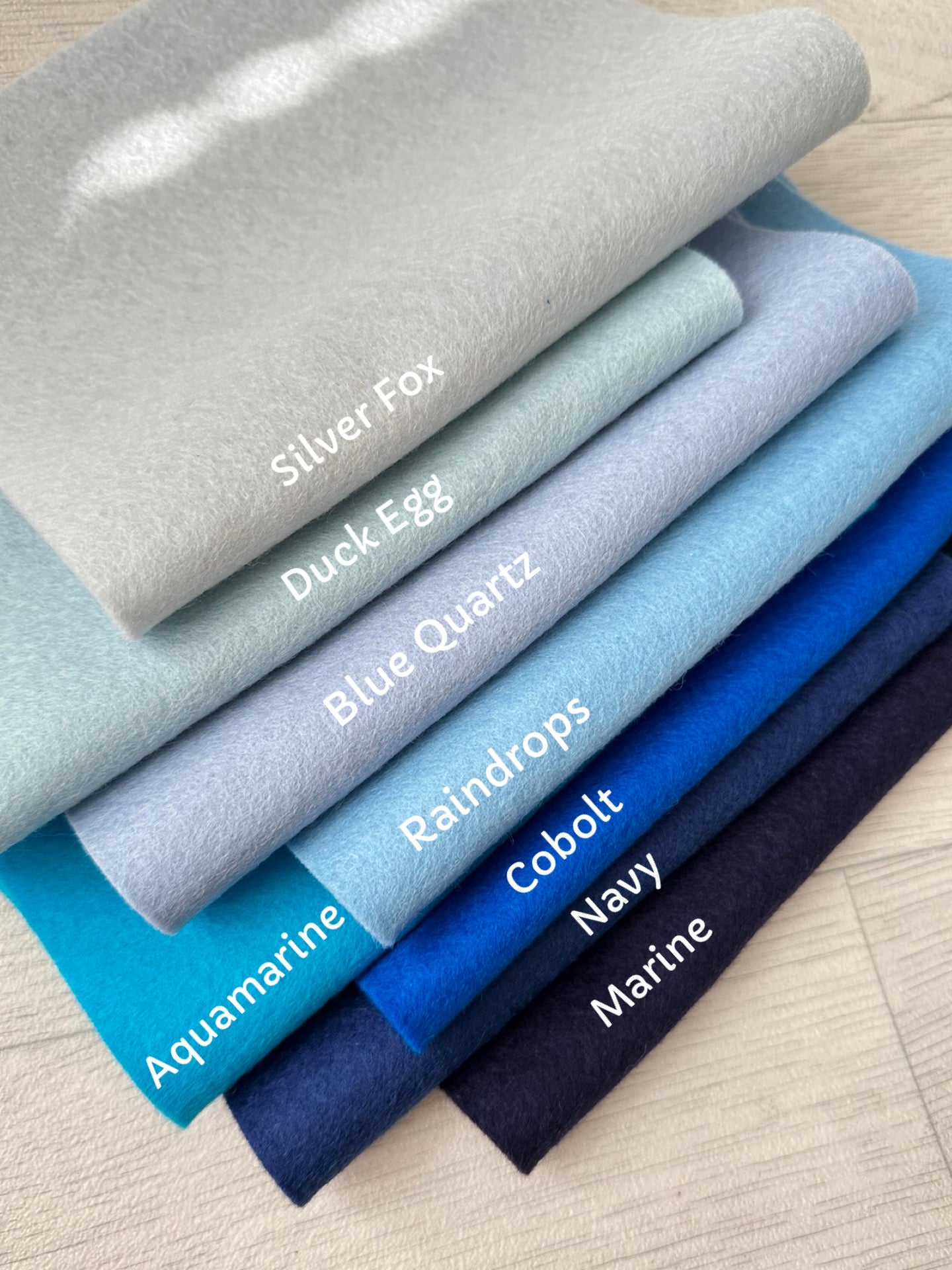 Blue Quartz 100% Merino Wool Felt