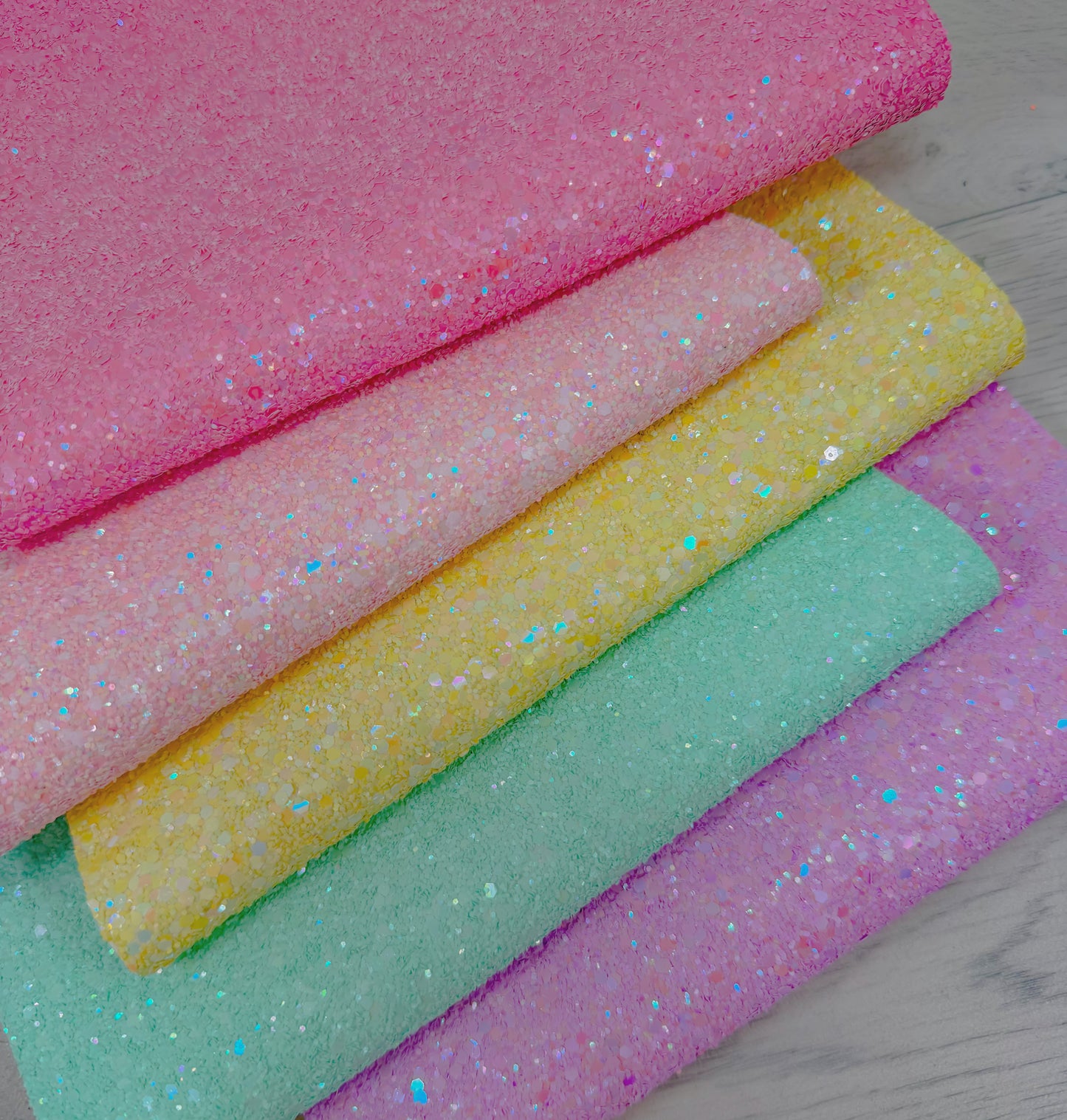 Spring Pastels Rainbow Bundle Chunky Glitter