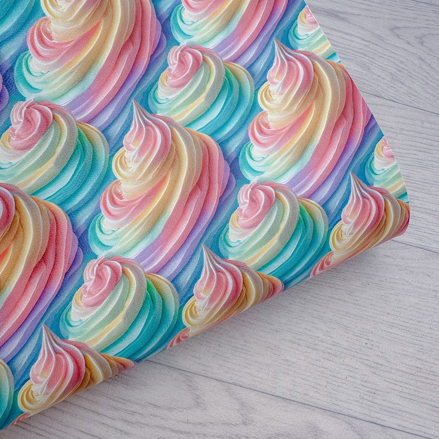 Pastel Ice Cream Swirl Leatherette
