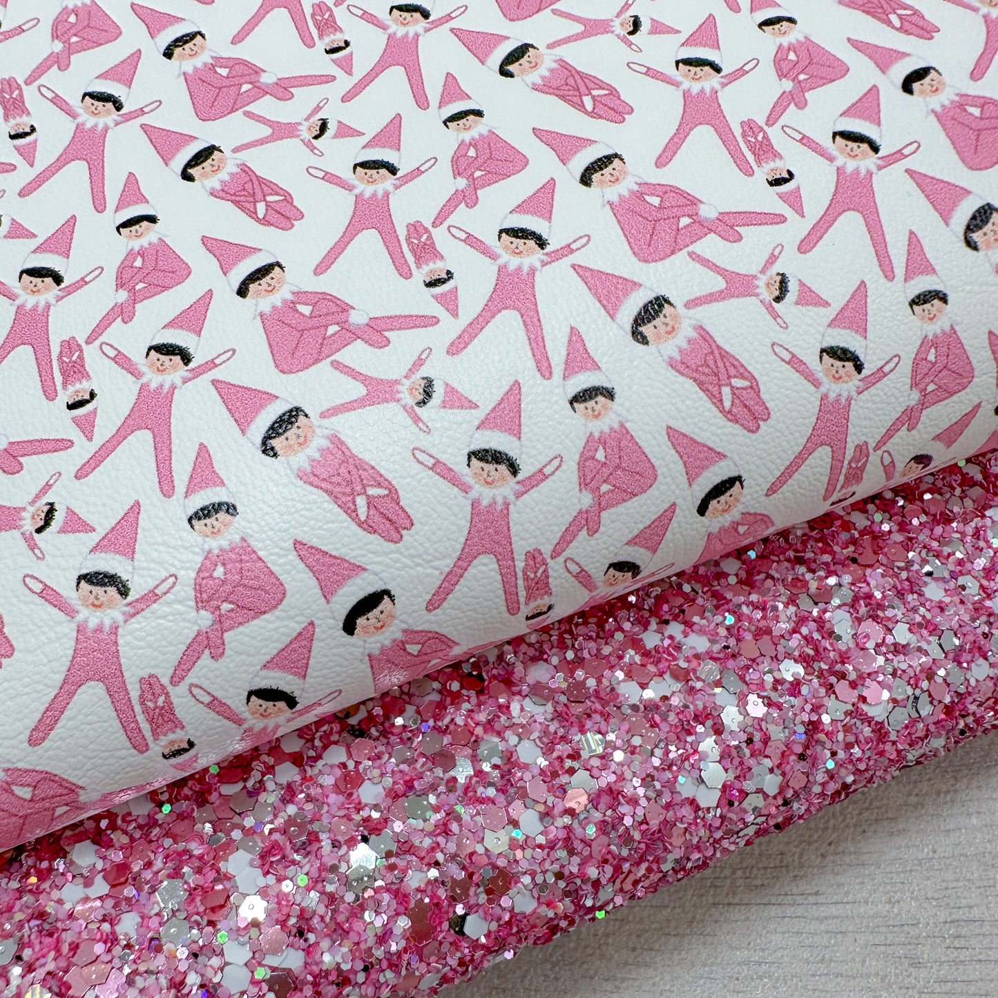 Pink Santa’s Little Helper Duo Glitter & Leatherette