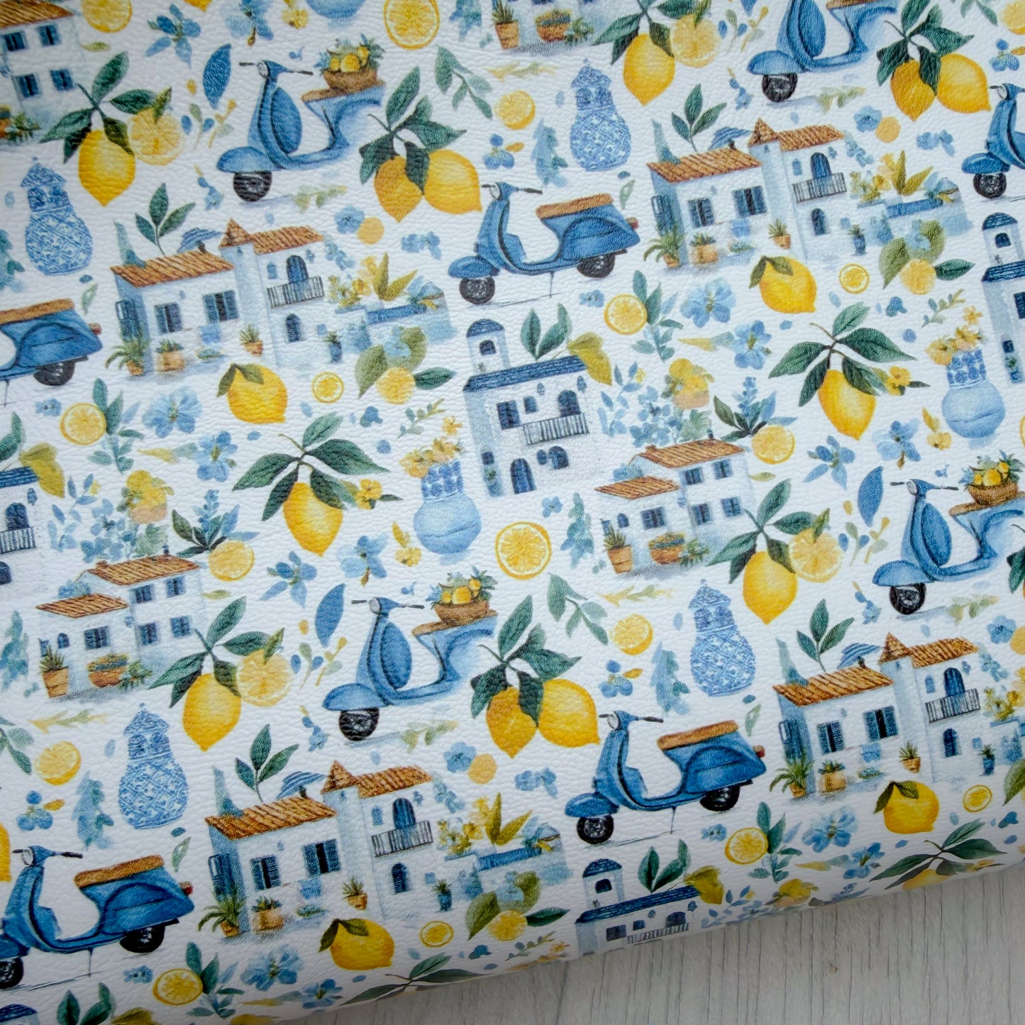 Sicilian Lemons Faux Leather Sheet