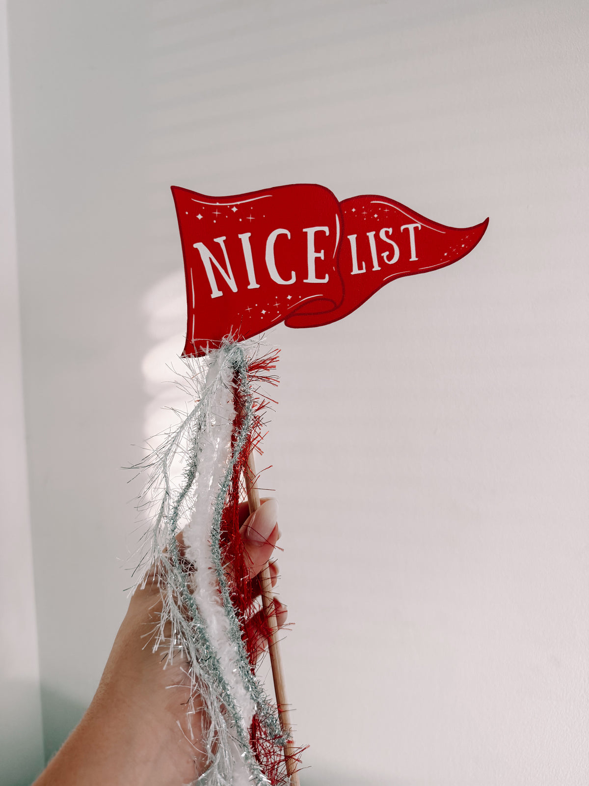 Christmas DIY Cut Out Flags Leatherette Sheet