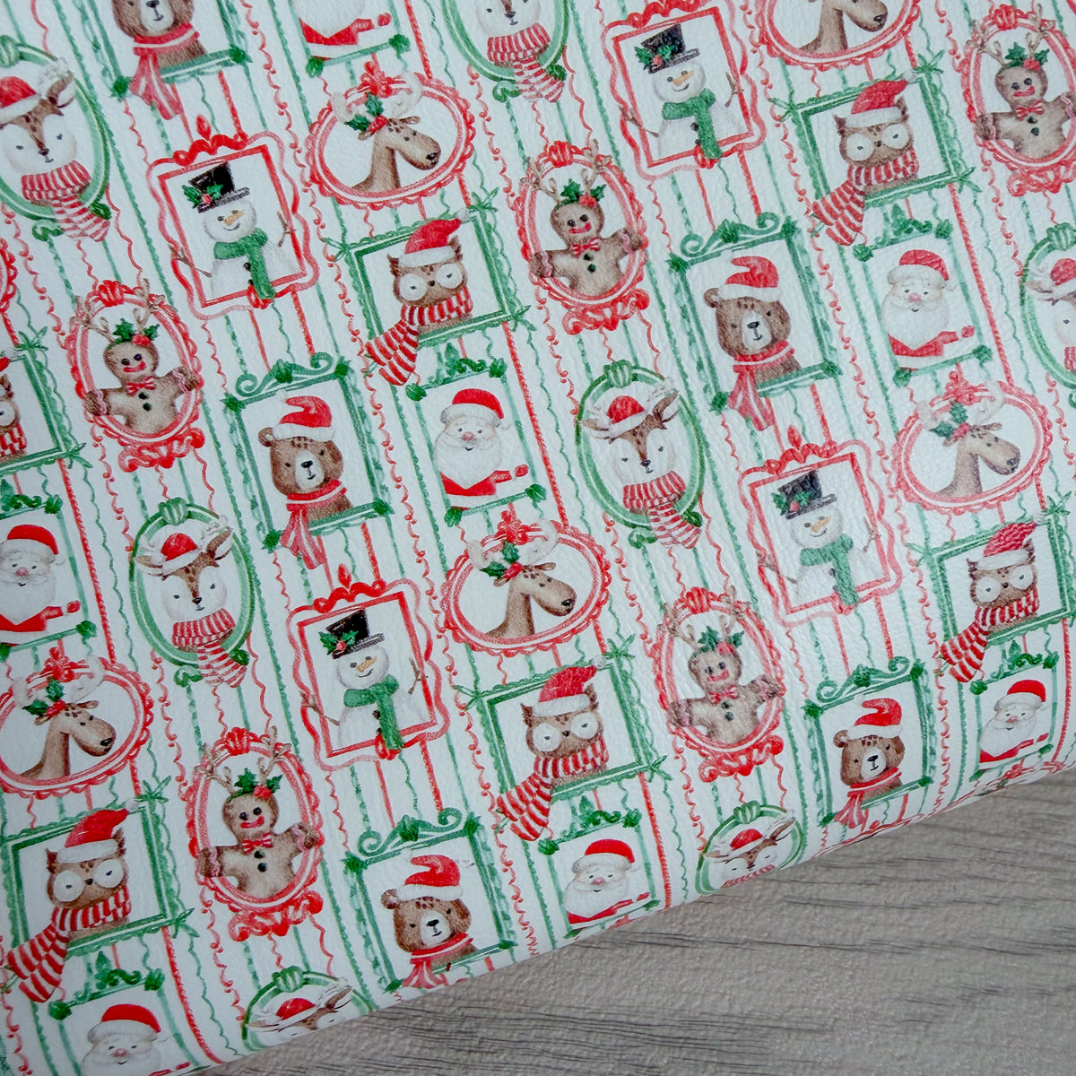 Festive Portraits Faux Leather Sheet