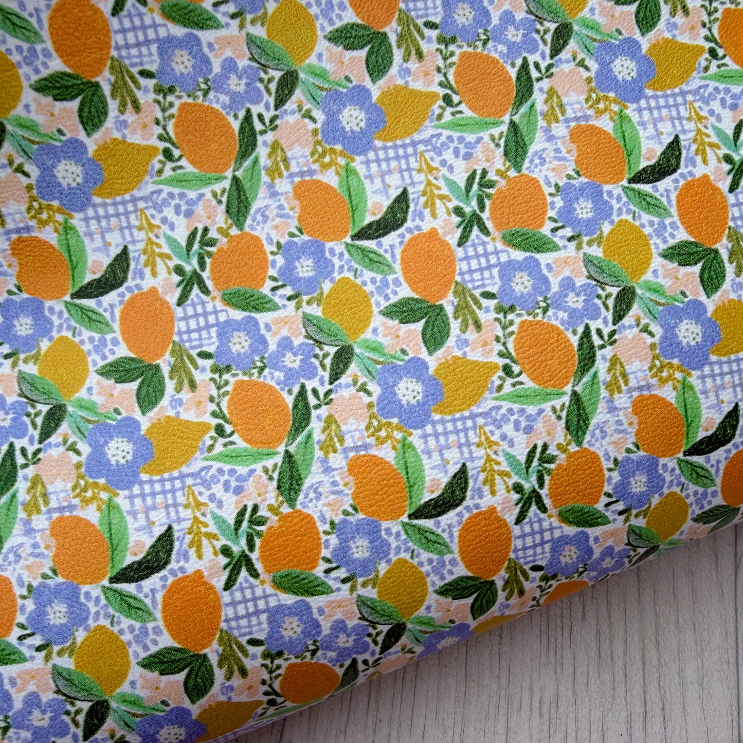 Fun Oranges Faux Leather
