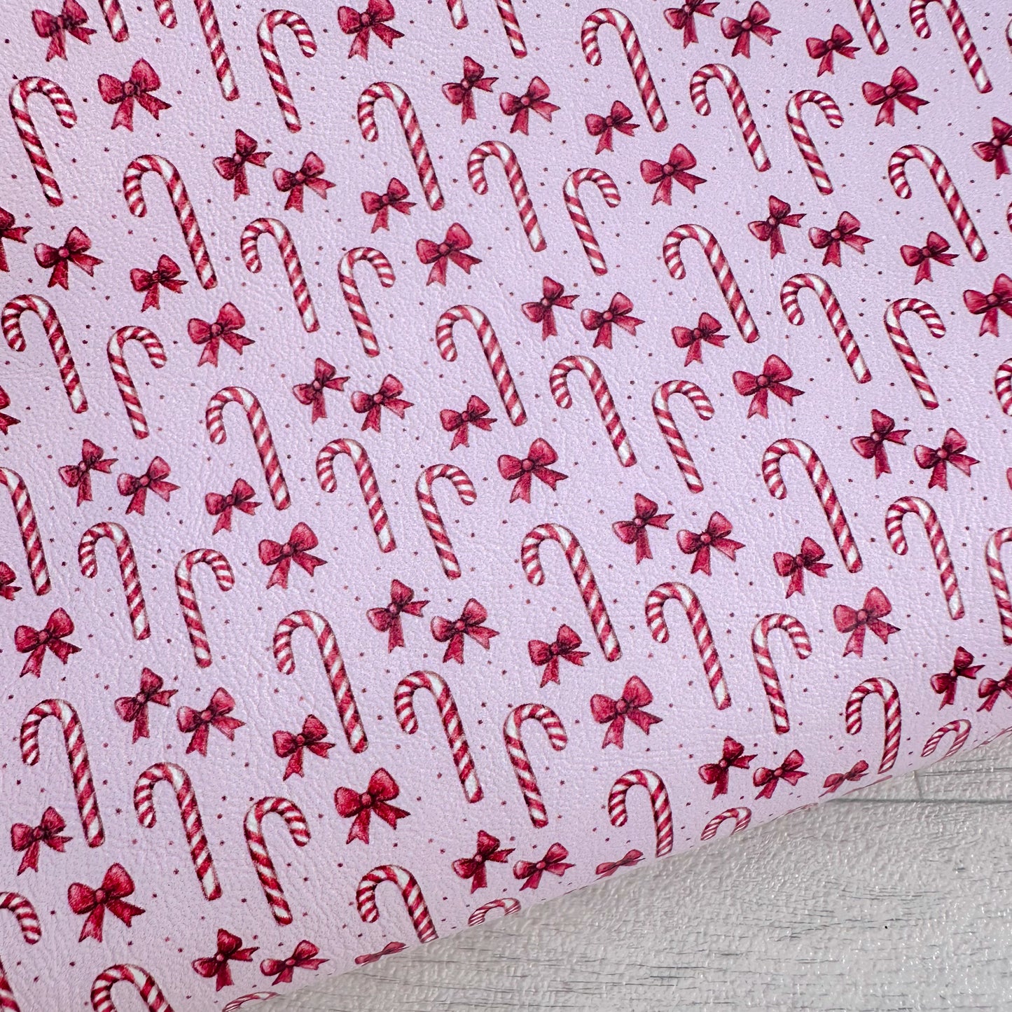 Candy Canes & Bows Leatherette