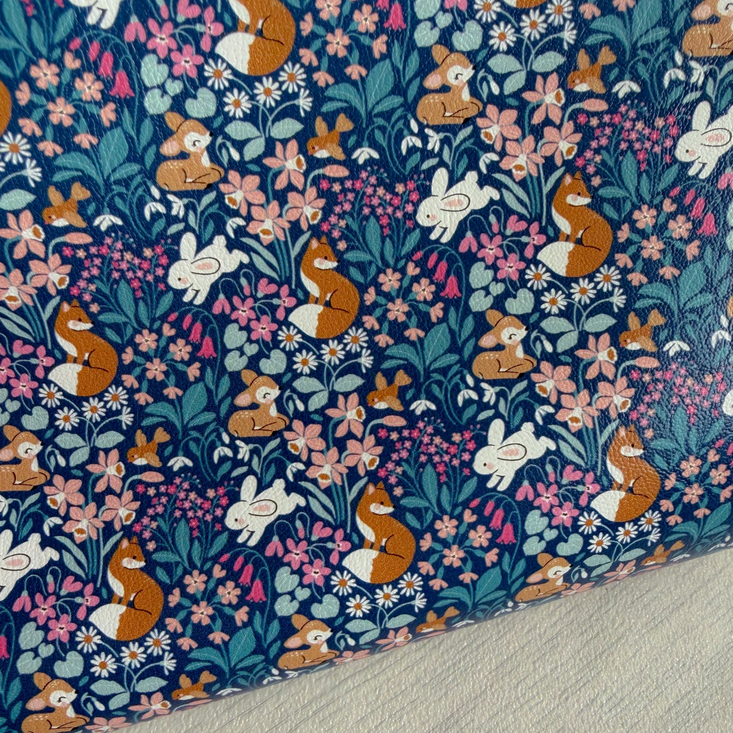 Blue Autumn Cuties Faux Leather Sheet