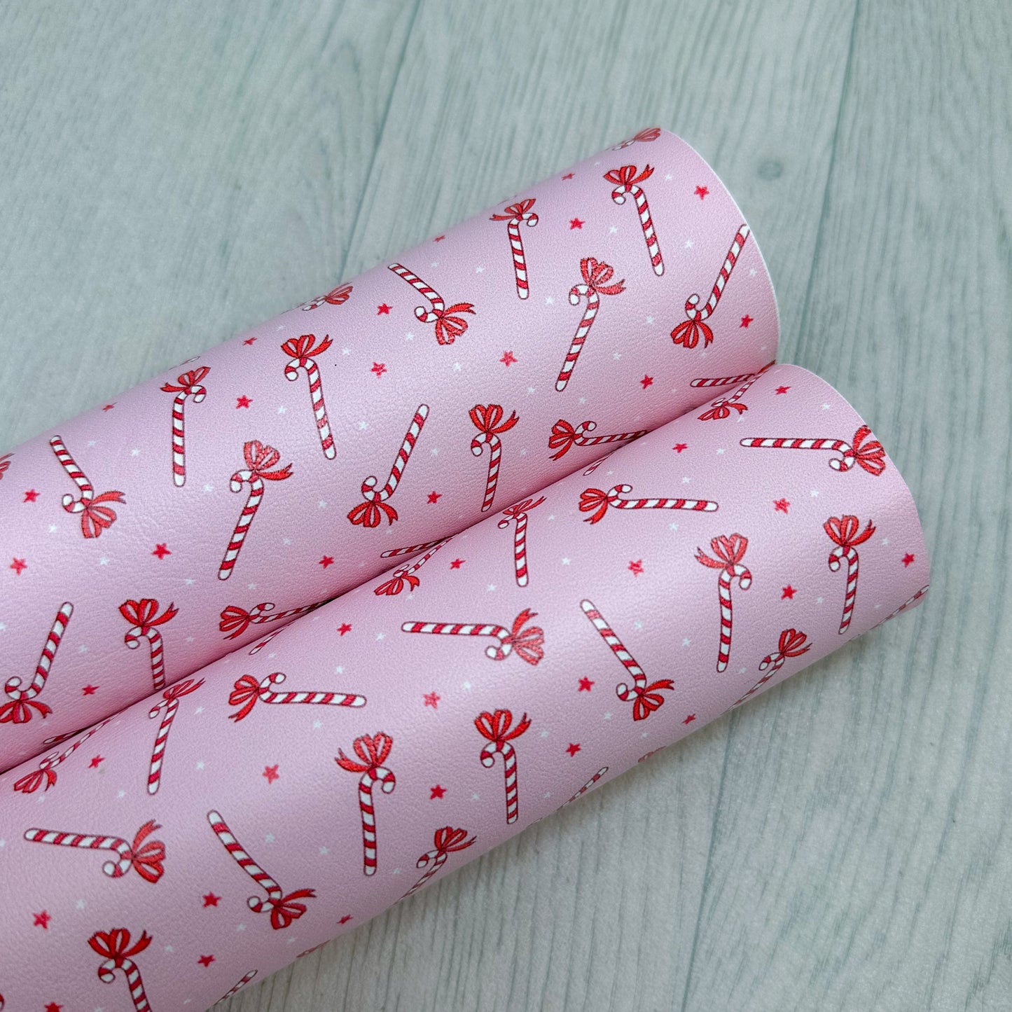 Bow Candy Canes Leatherette