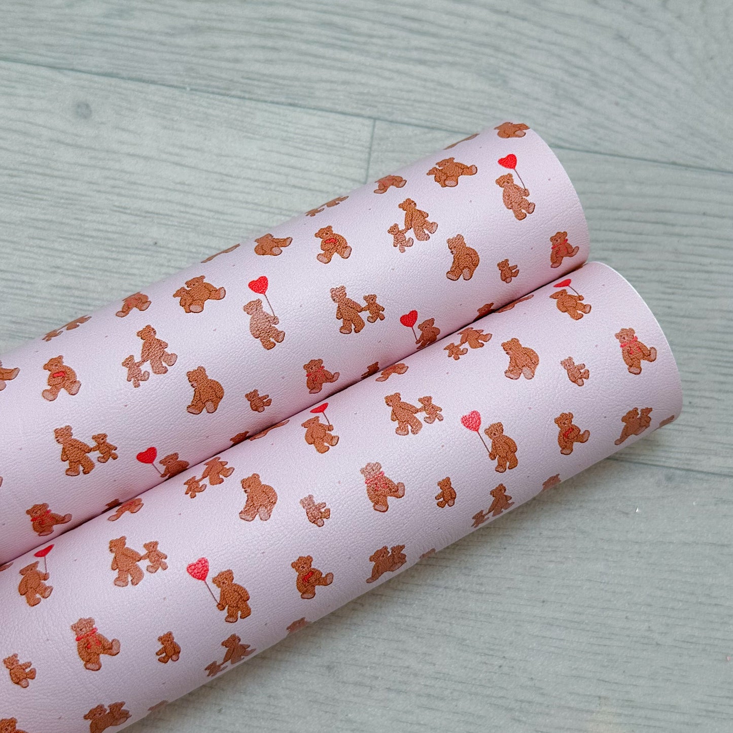 Bears & Heart Balloons Leatherette