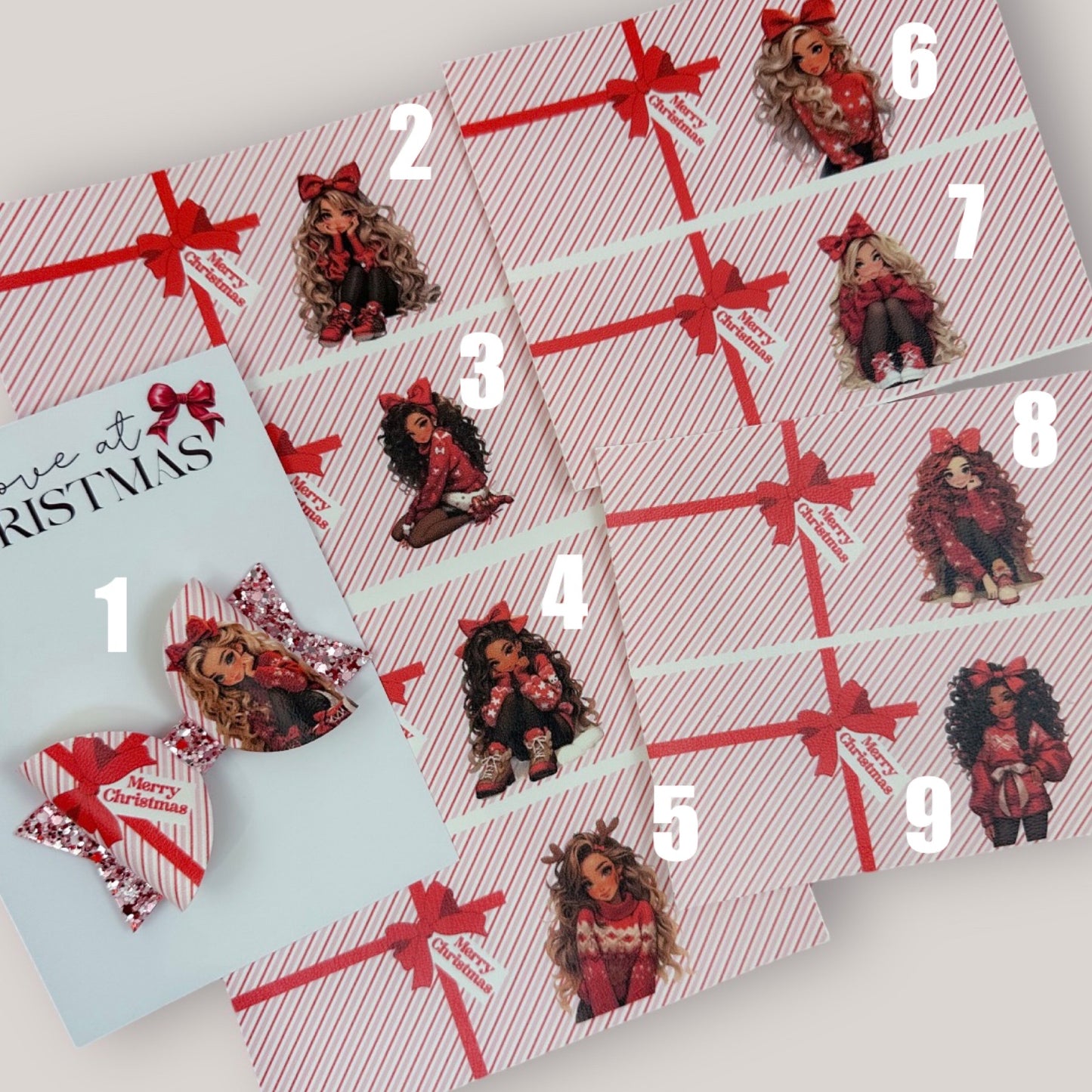 Christmas Girls Bow Loops