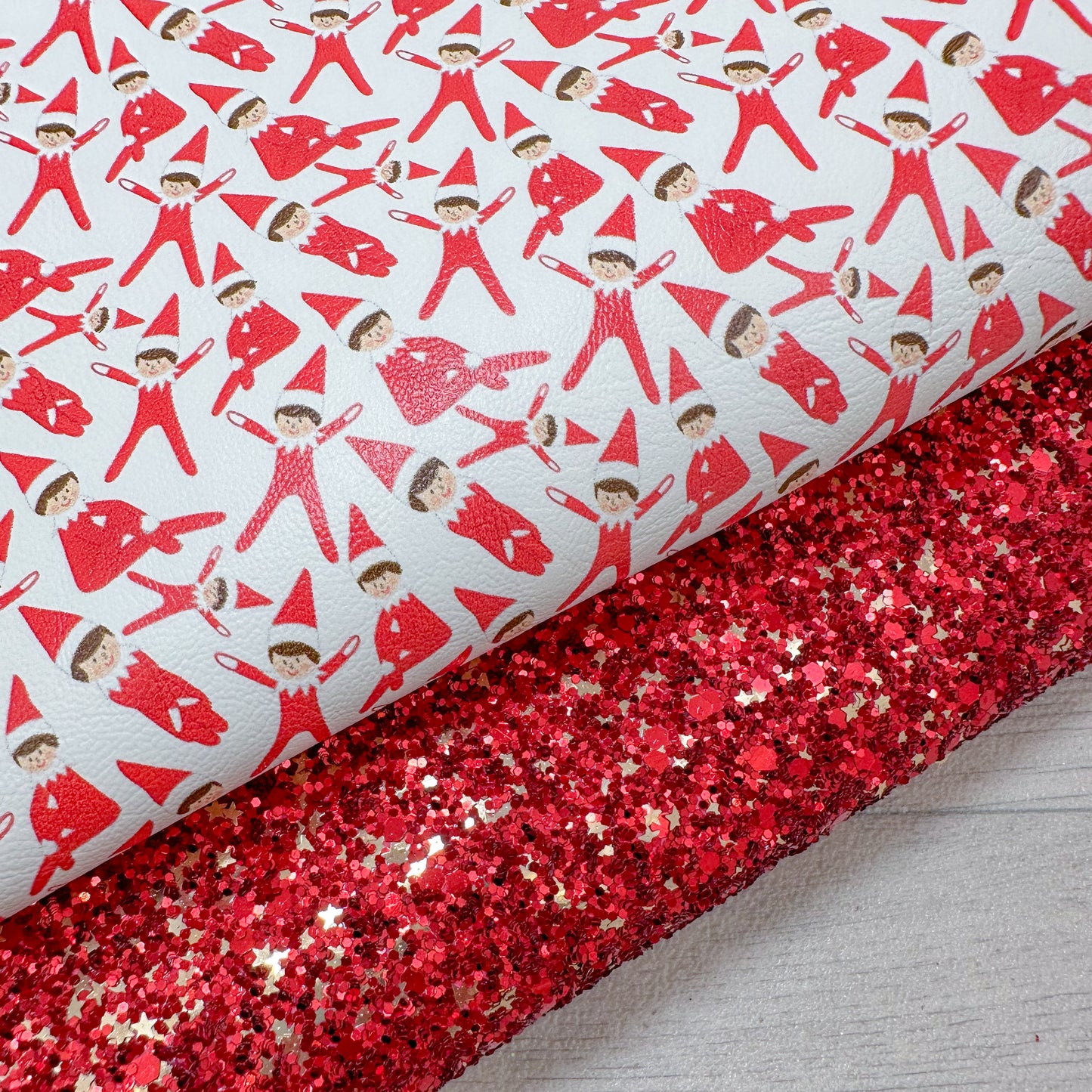Red Santa’s Little Helper Duo Glitter & Leatherette
