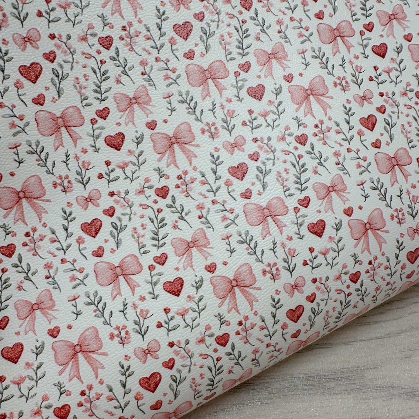 Lovely Bows Floral Faux Leather Sheet