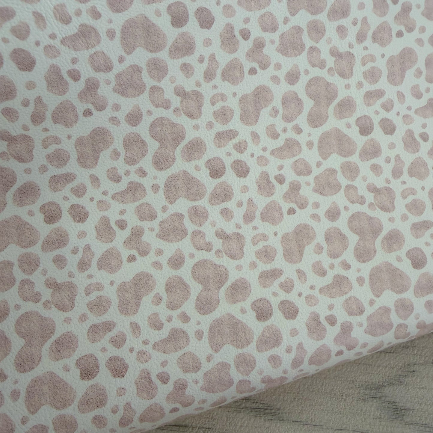 Pink Cow Print Leatherette