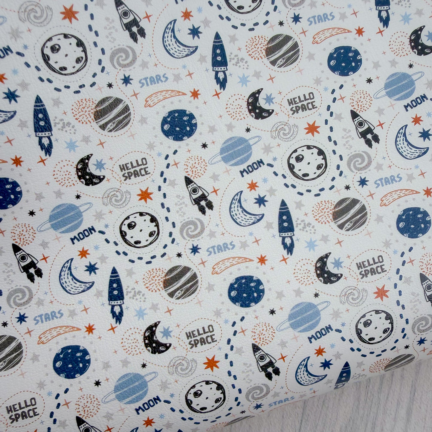 Hello Space Faux Leather Sheet