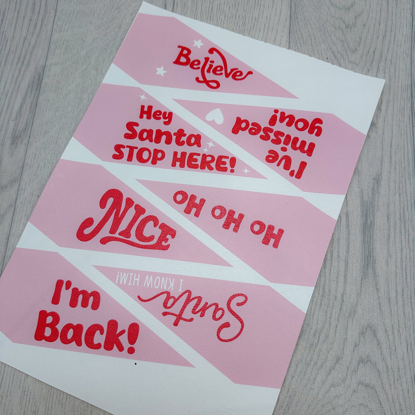 Elf Flags Red & Pink Leatherette
