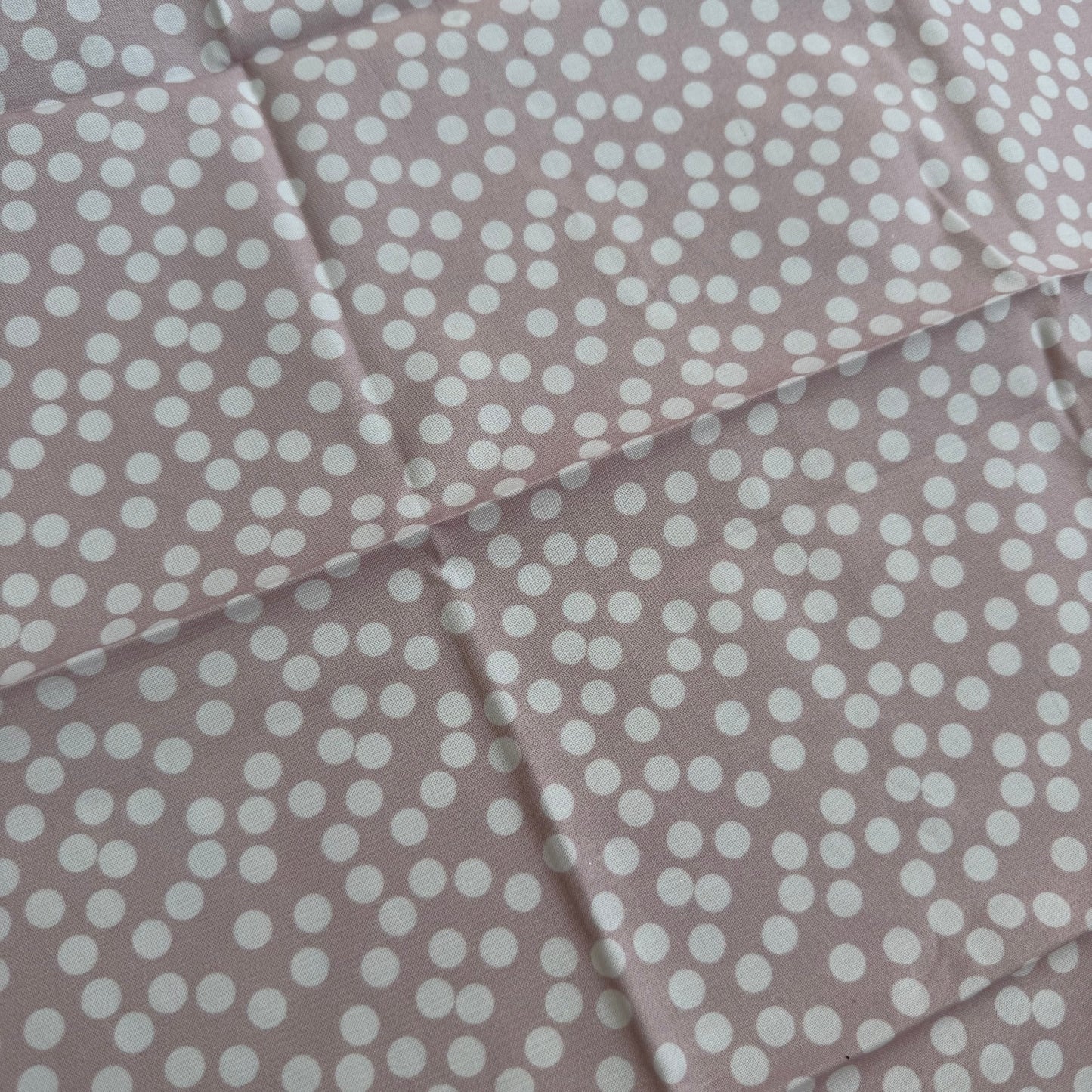 Fat Quarter Cotton Fabric Dusky Pink Polka Dot