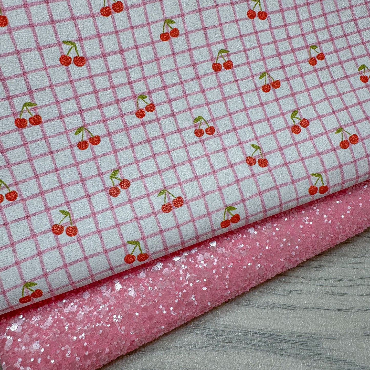 Cherry Check Glitter Duo
