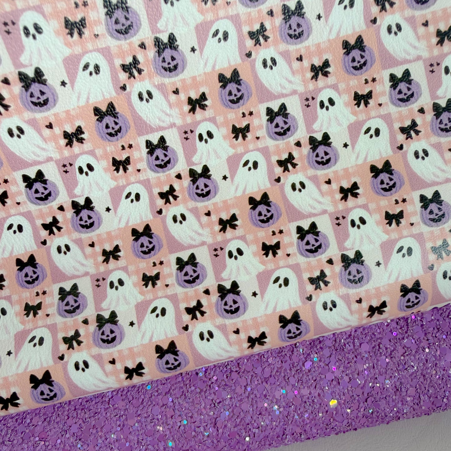 Halloween Patchwork Faux Leather Glitter Duo