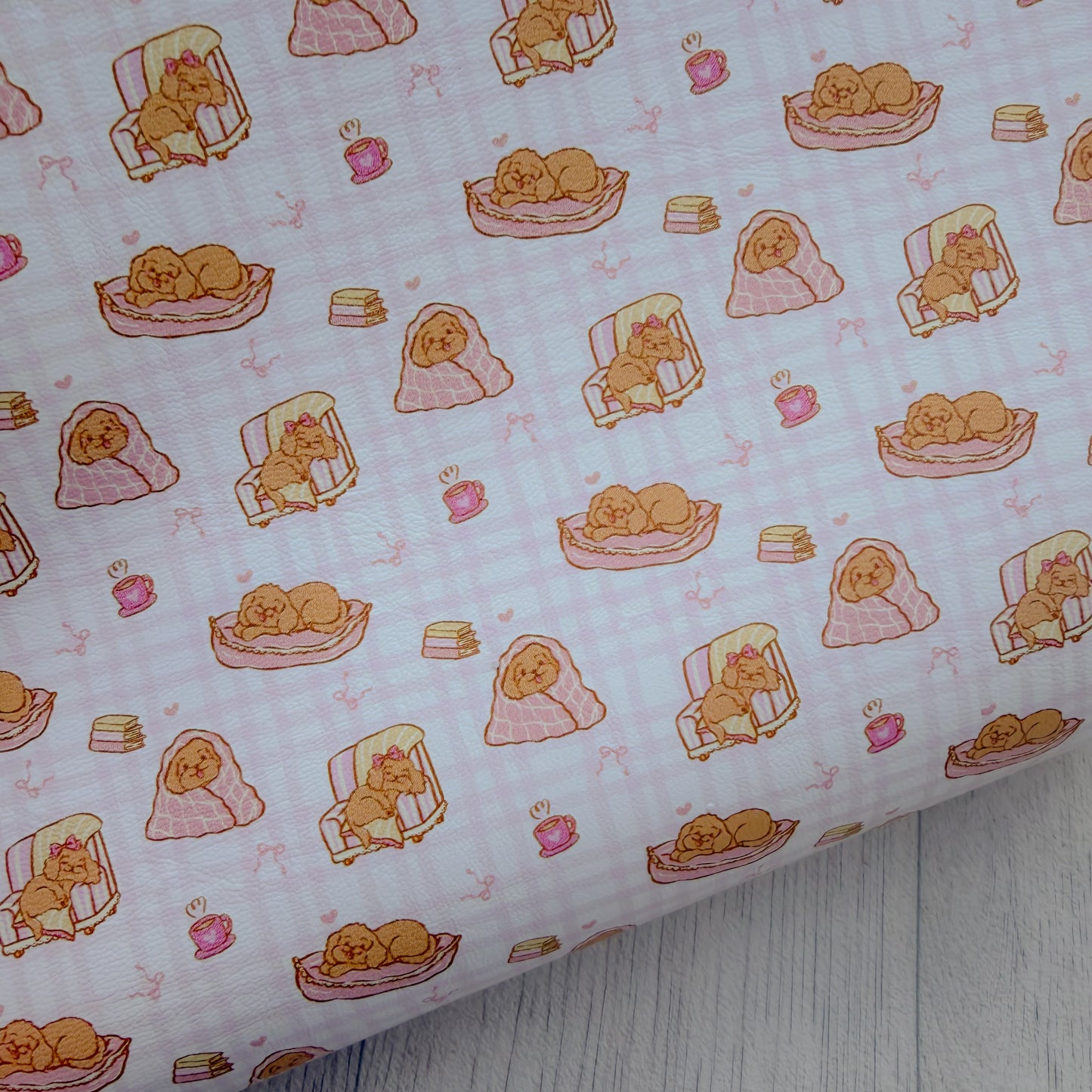 Sleepy Pup Faux Leather Sheet