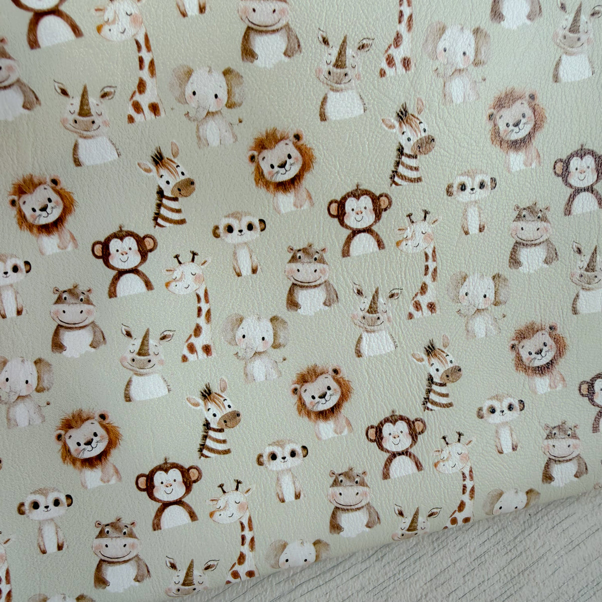 Green Jungle Pals Faux Leather