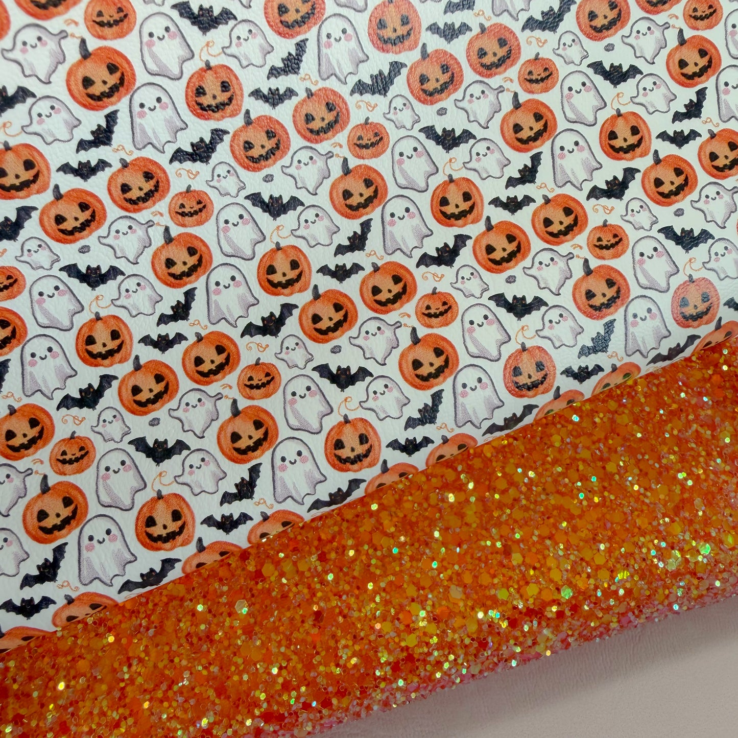 Spooky But Sweet Faux Leather Glitter Duo