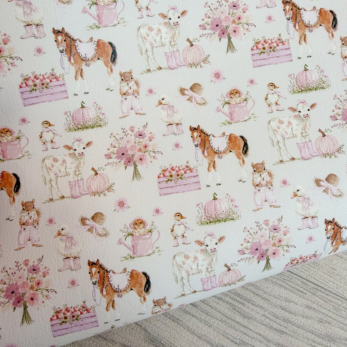 Adorable Farm Faux Leather Sheet
