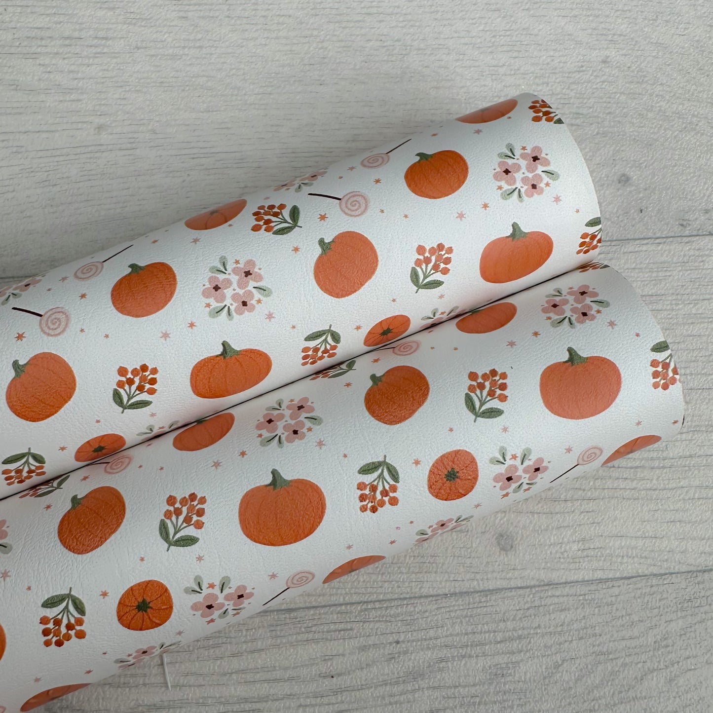 Pumpkins & Blooms Leatherette