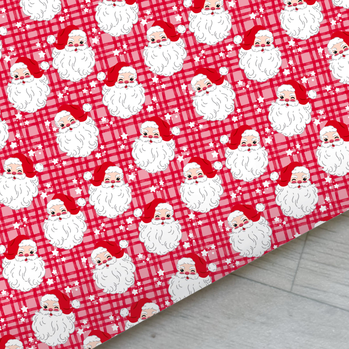 Santa Wink Faux Leather Sheet