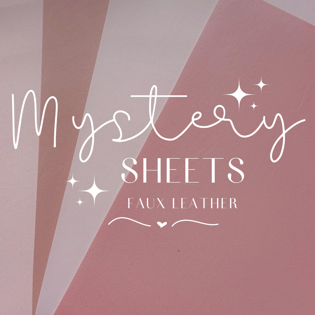 Dusky Pinks Solid Colour Mystery Faux Leather A4 Sheet