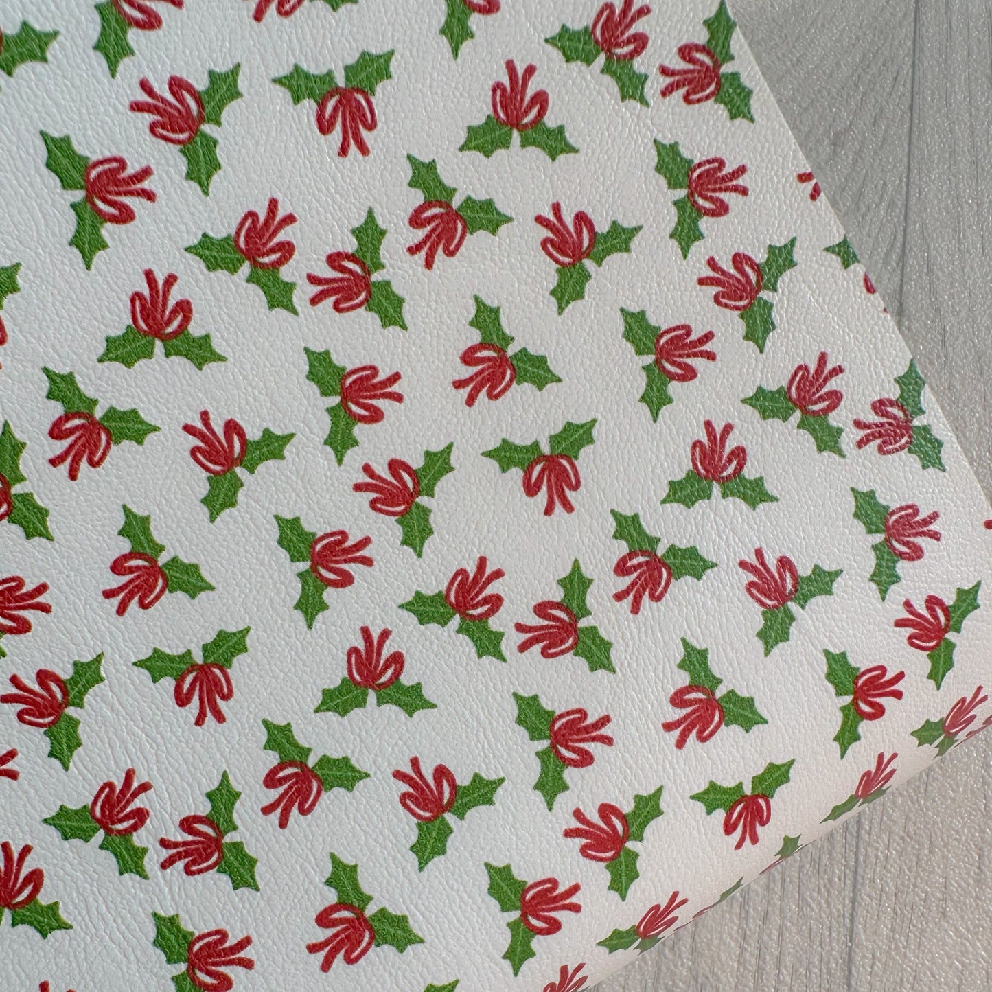 Holly Bow Red Leatherette