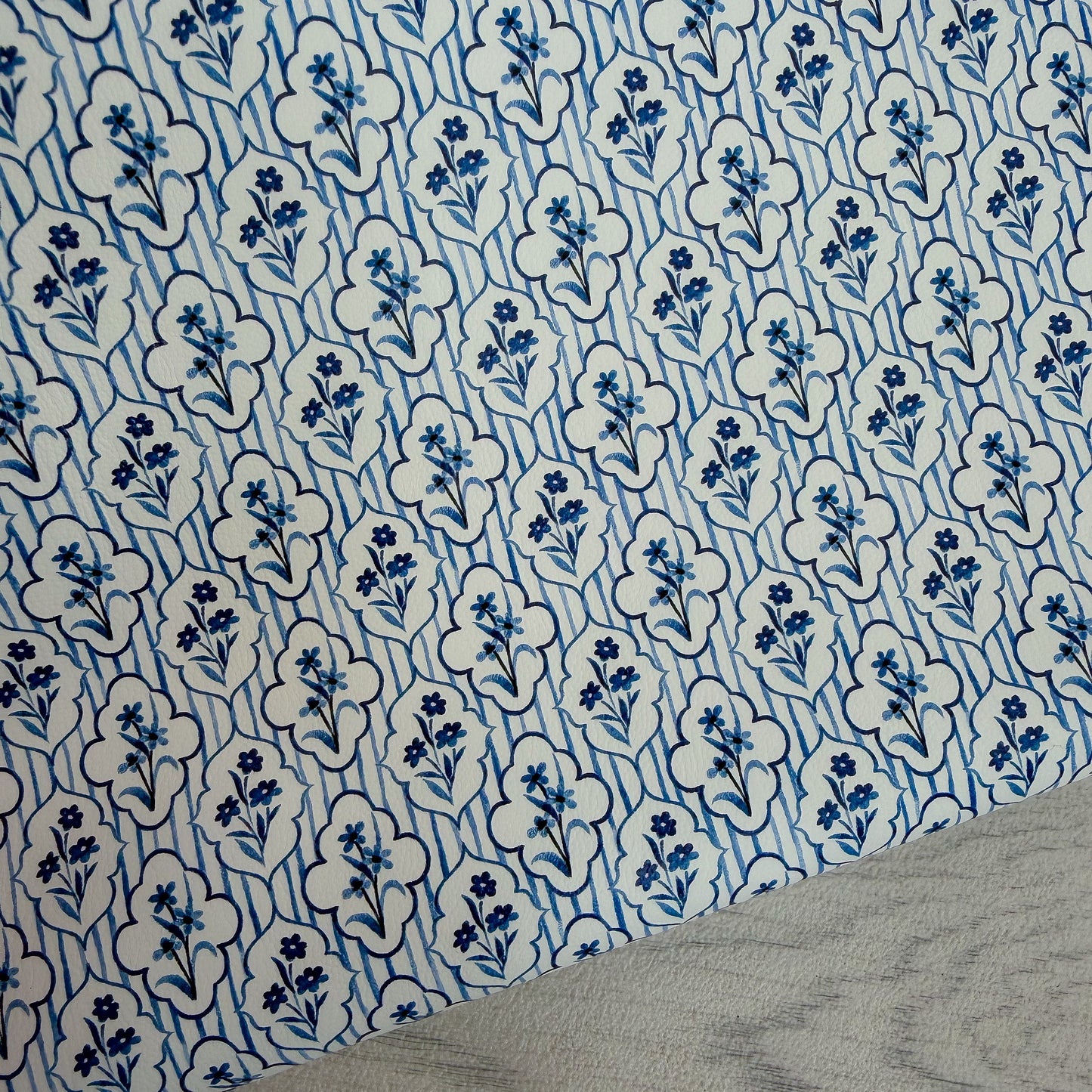 Blue Flower Frames Leatherette