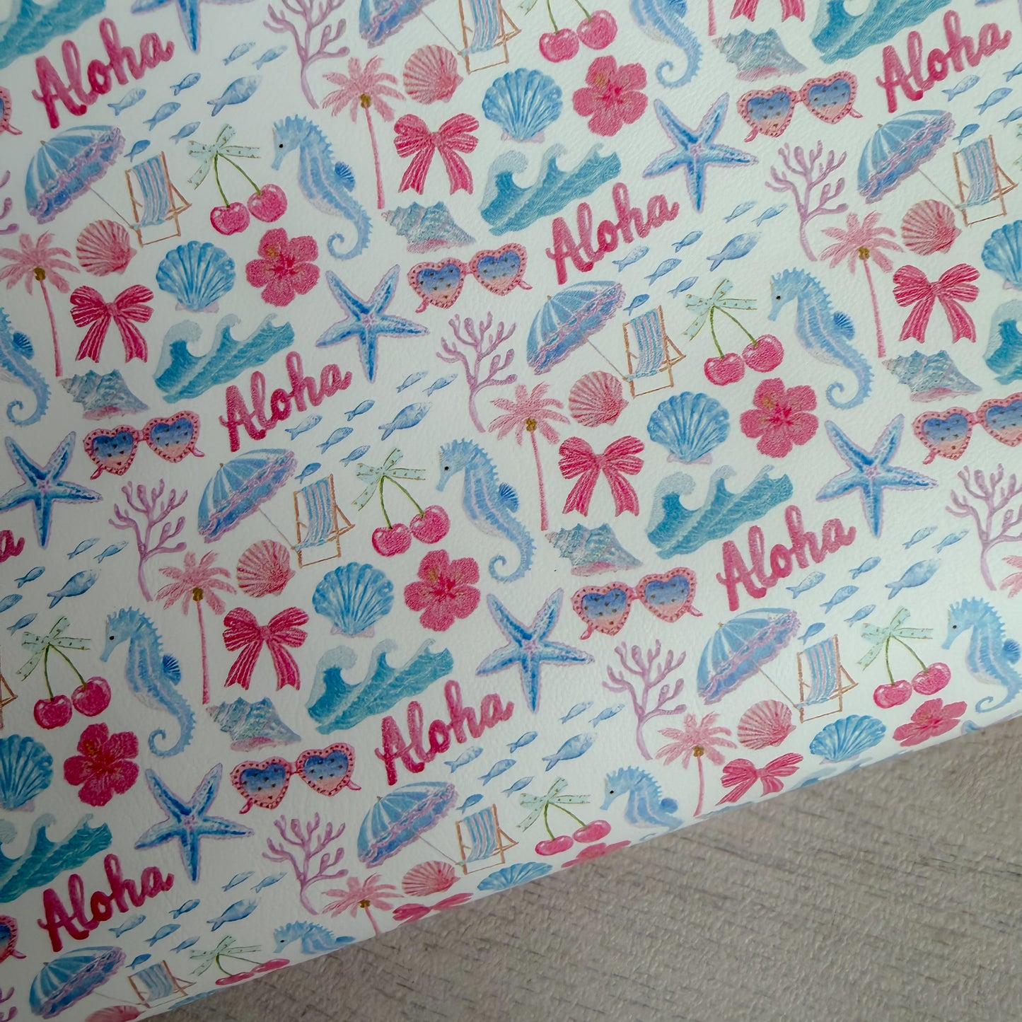 Girly Beachy Faux Leather Sheet