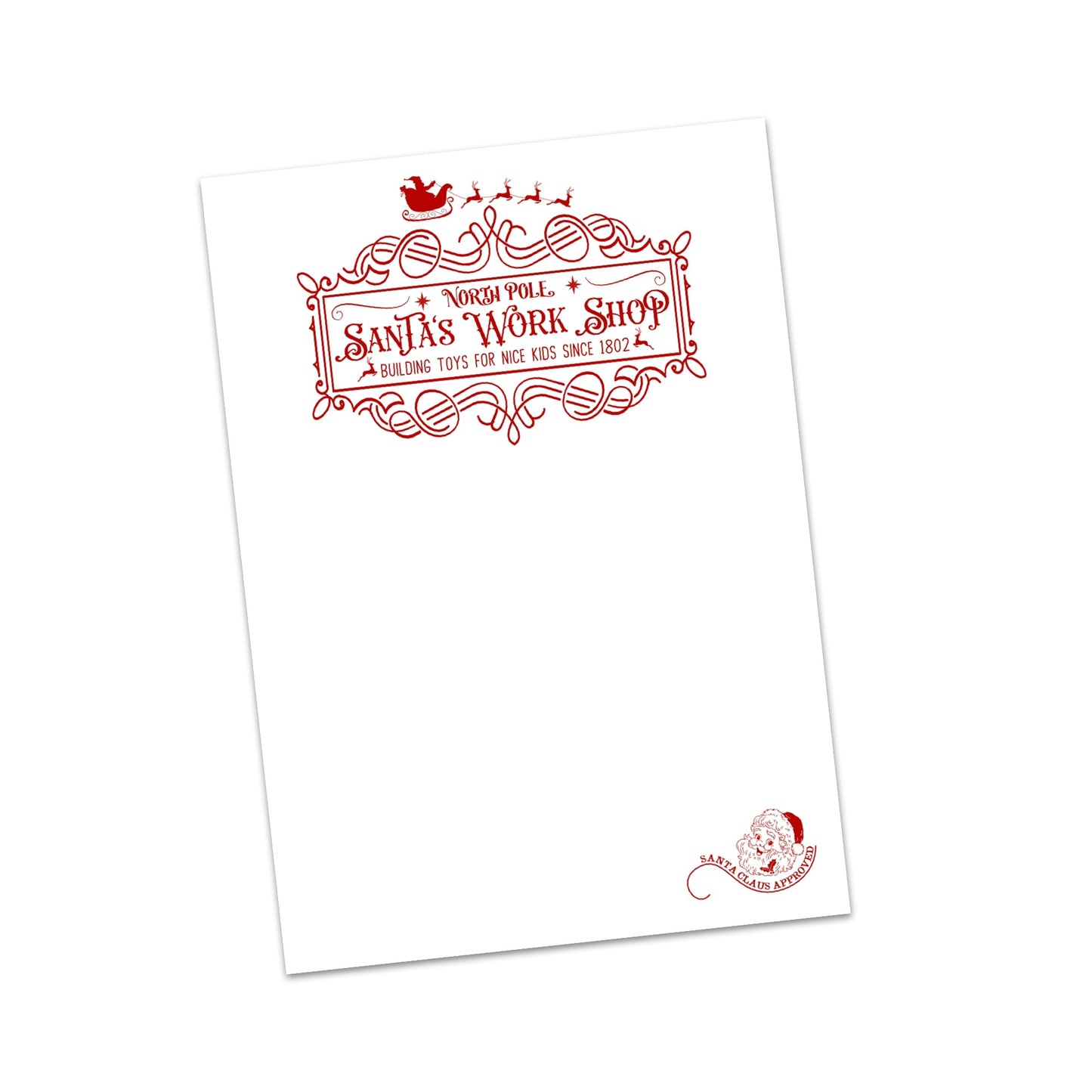Santa Work Shop Bow Display Cards