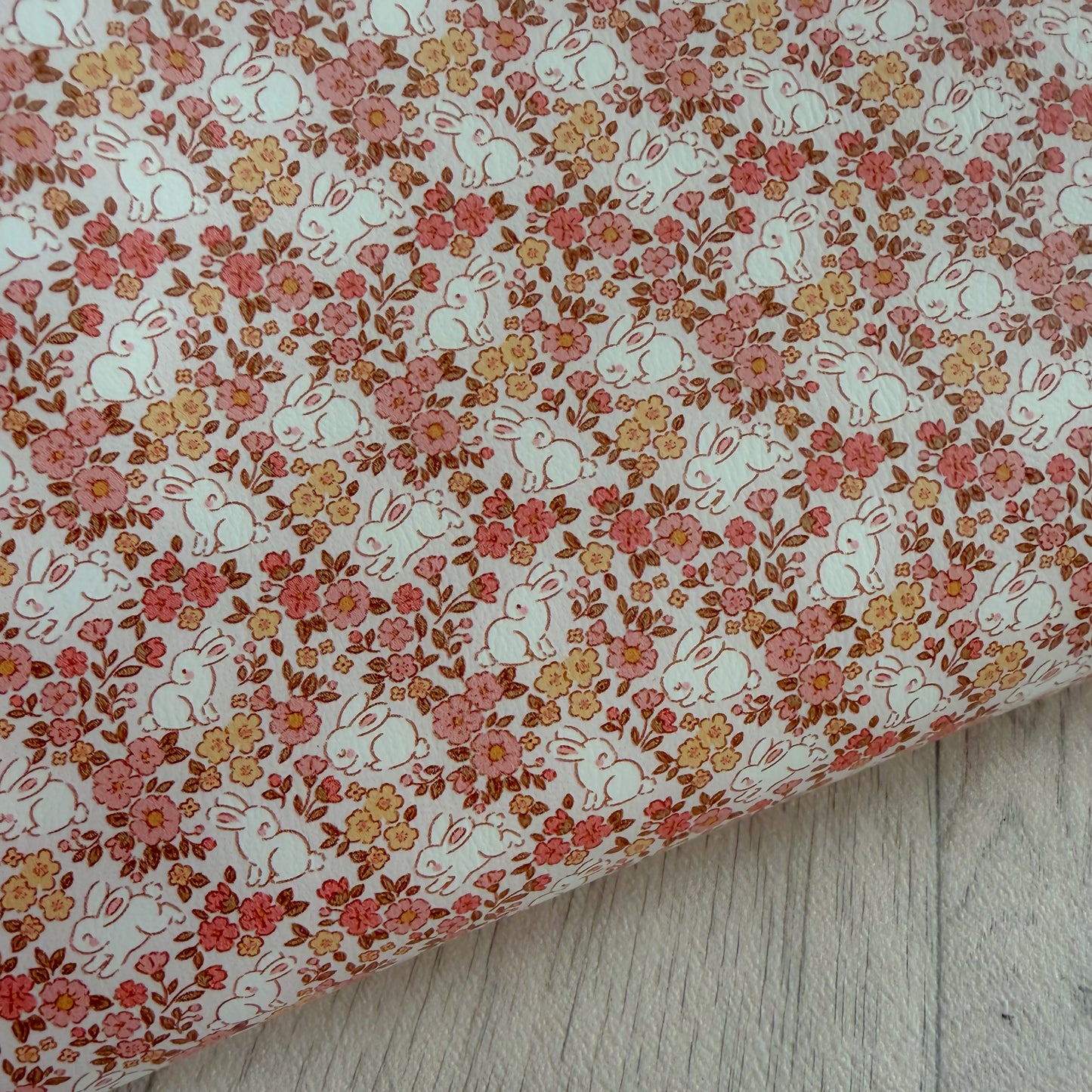 Blush Floral Bunny’s Leatherette