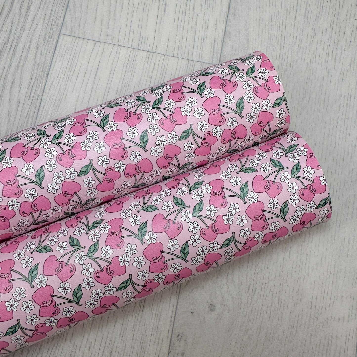 Cherry Hearts Leatherette