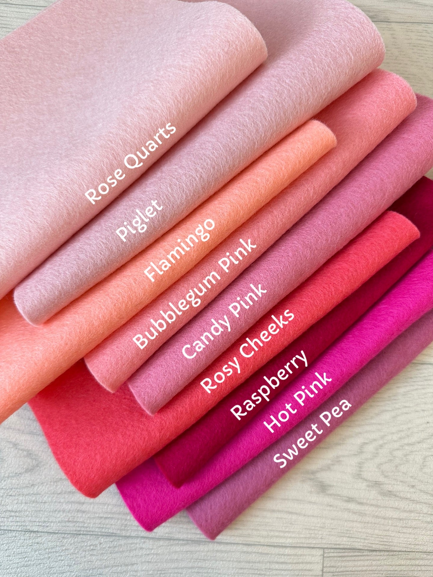 Candy Pink 100% Merino Wool Felt