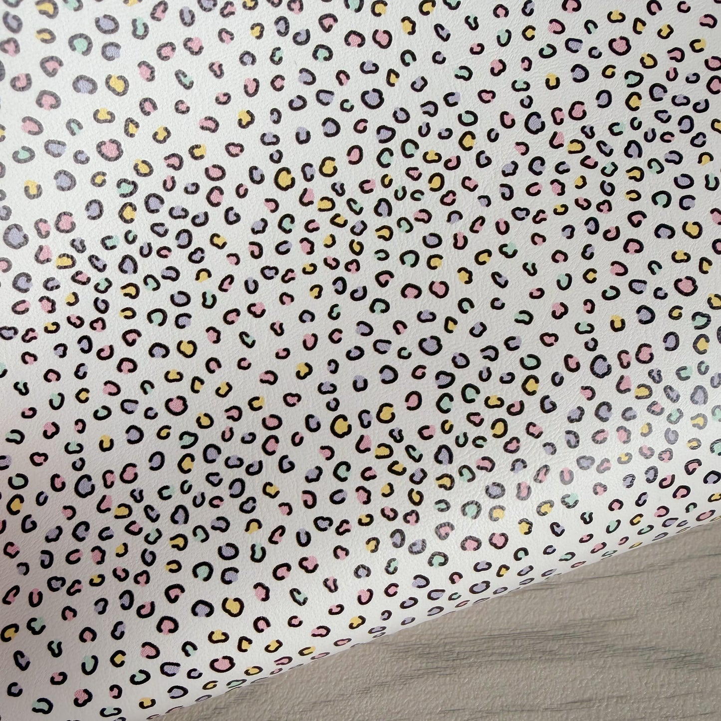 Pastel Leopard Leatherette