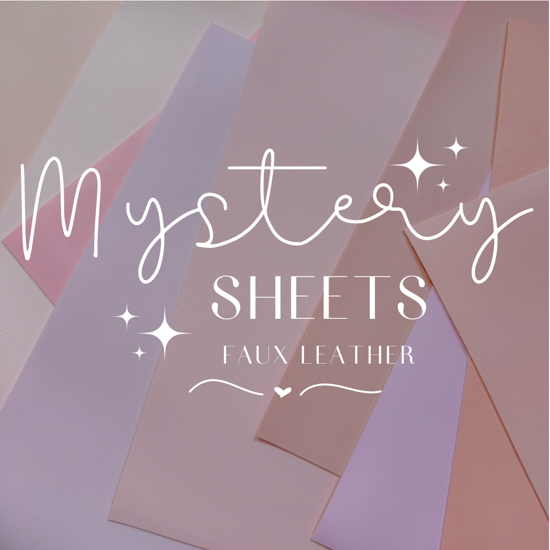Pink Solid Colour Mystery Faux Leather A4 Sheet