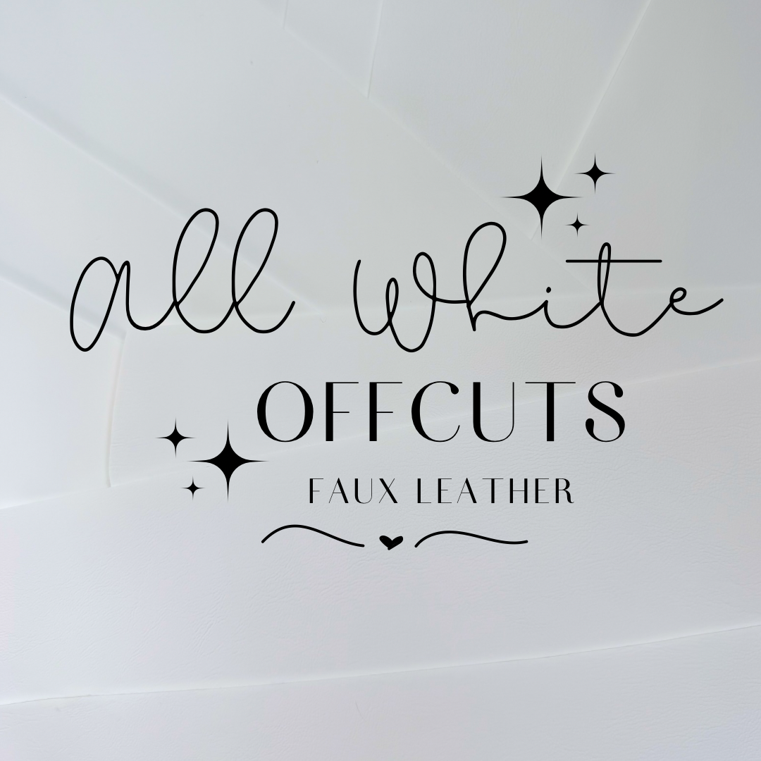 300g White Faux Leather Offcuts