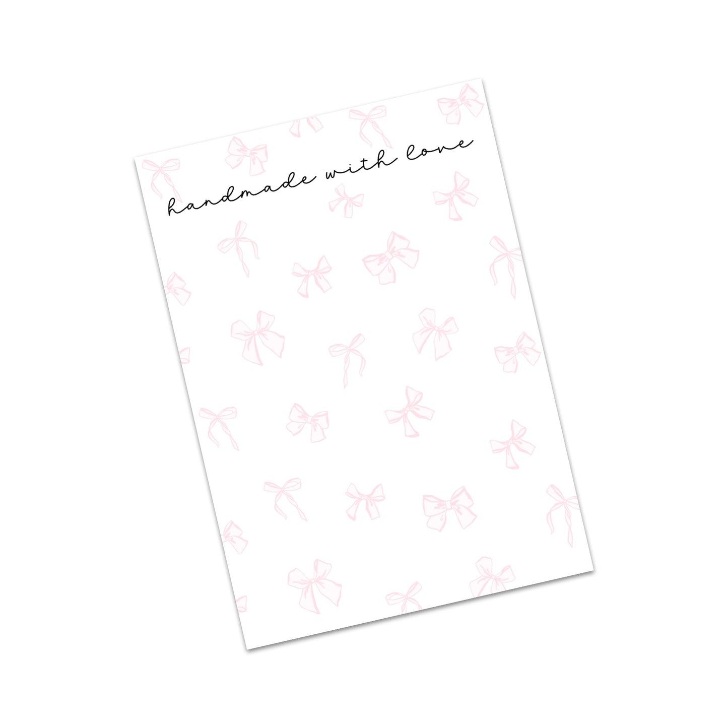Pink Bows Handmade With love Bow Display Cards