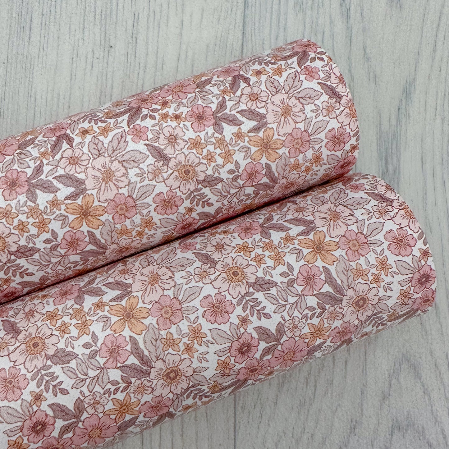 Pink Boho Blooms Leatherette