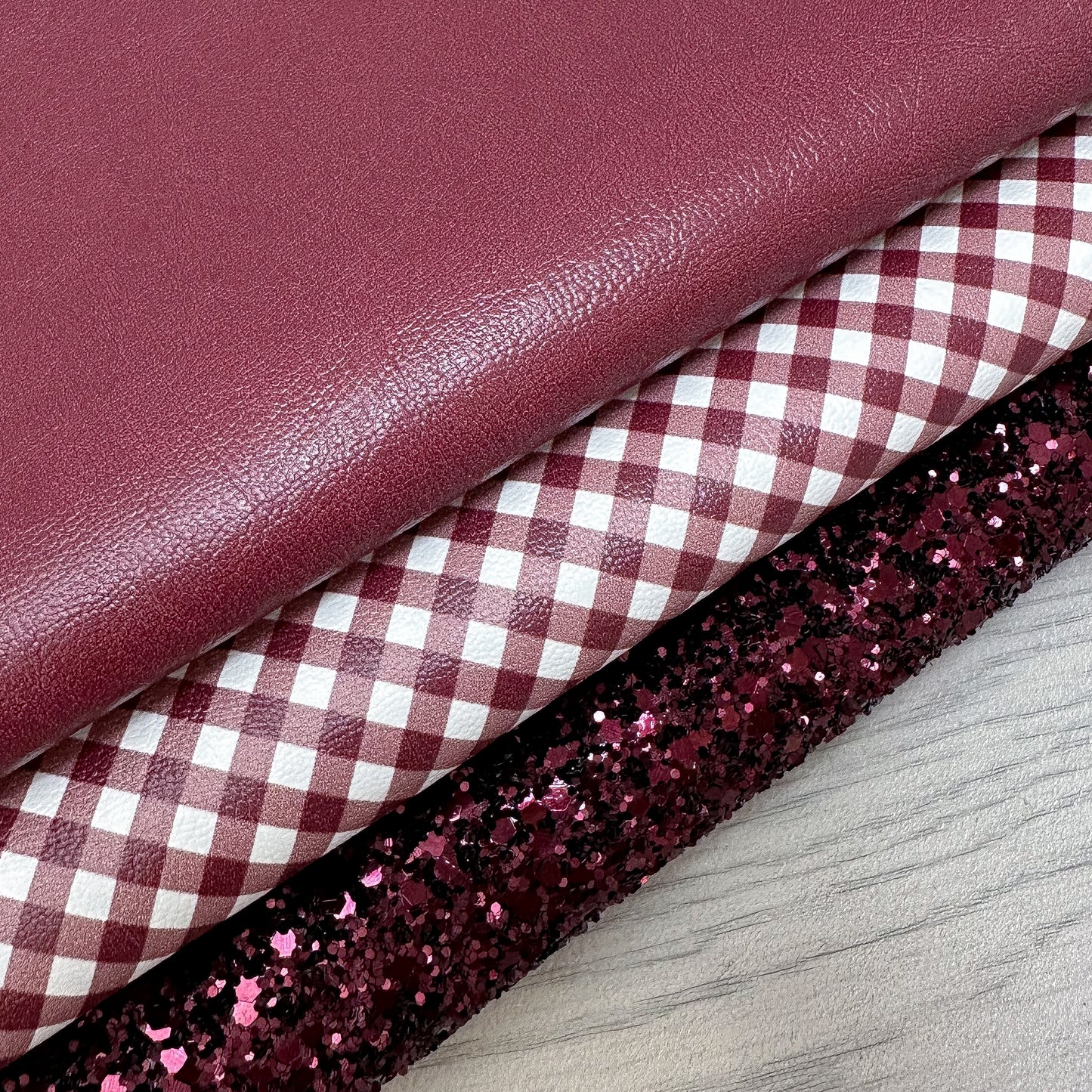 Burgundy School Glitter Trio