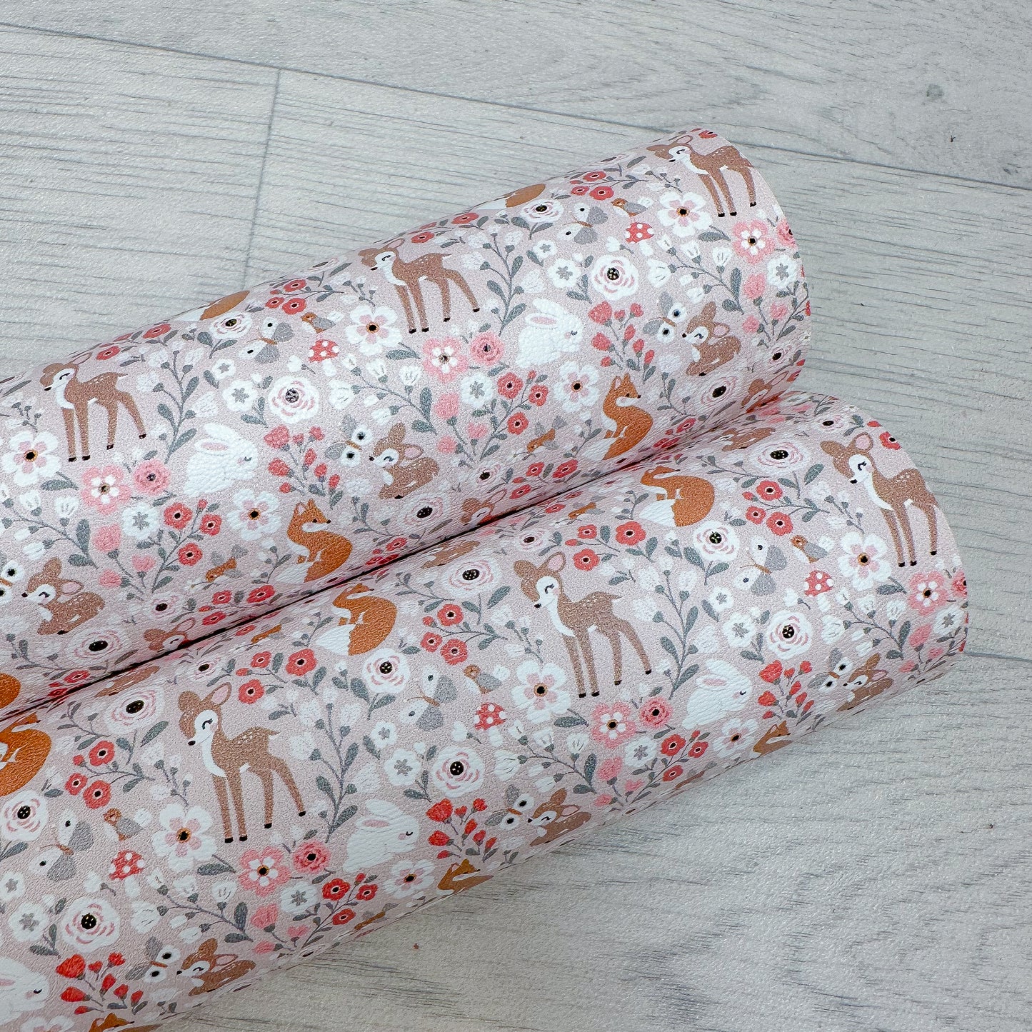 Floral Woodland Pals Leatherette