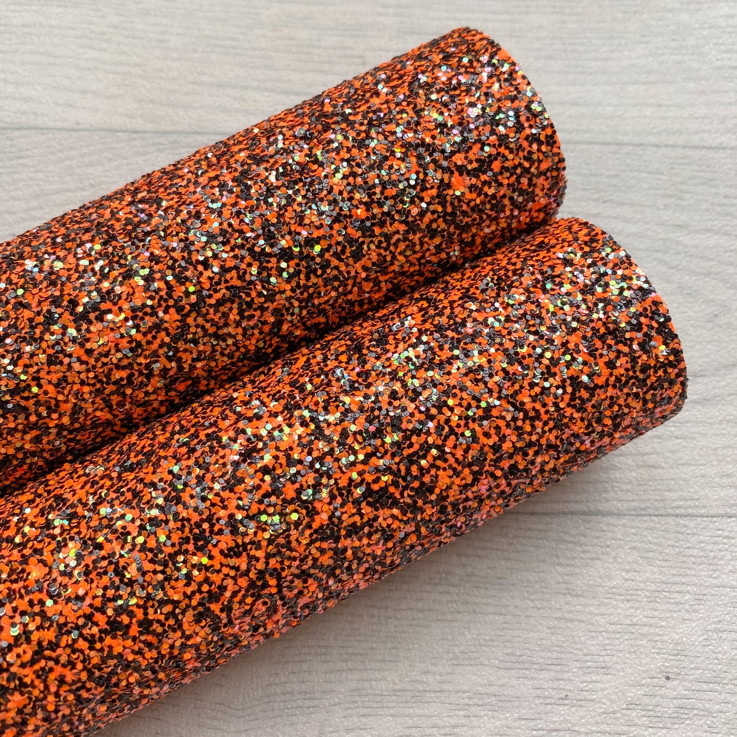 Orange & Black Chunky Glitter